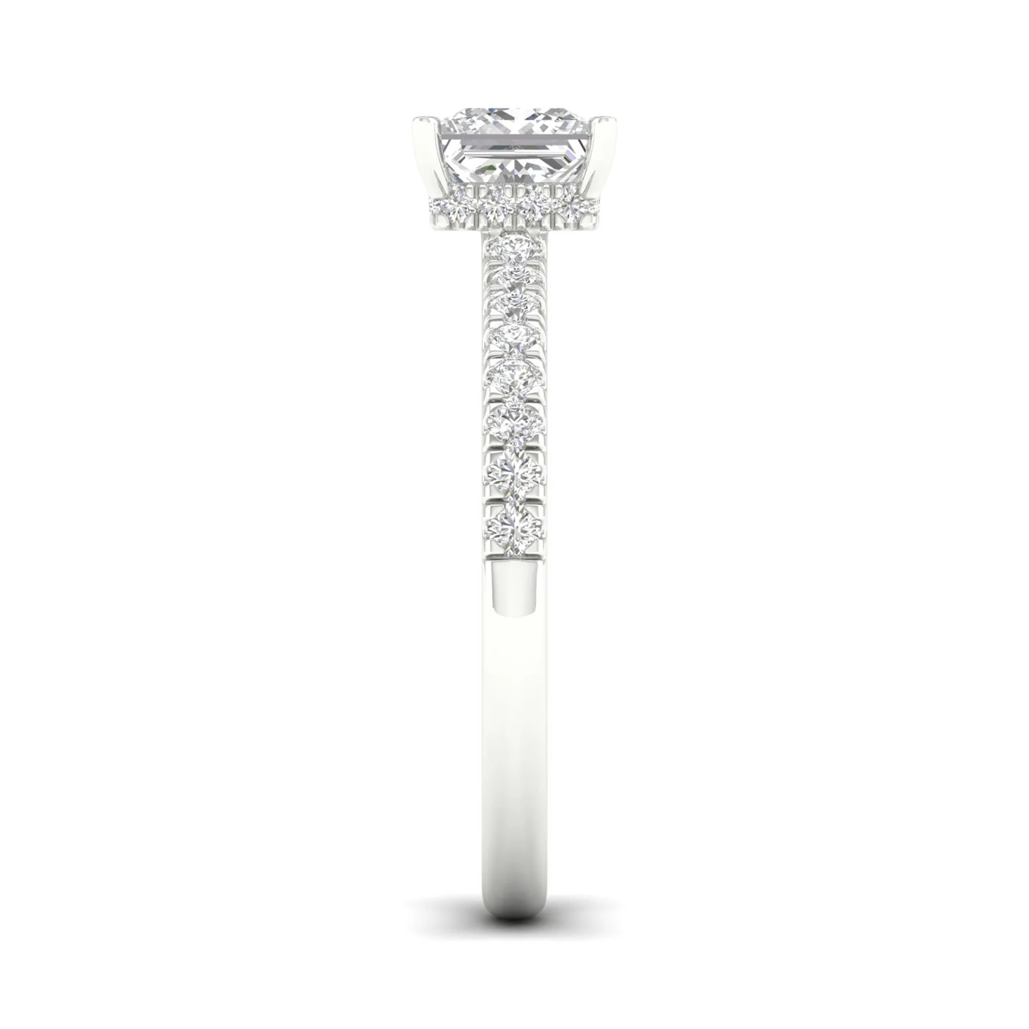 1 ctw Princess Classic Hidden Halo Ring - Image 7