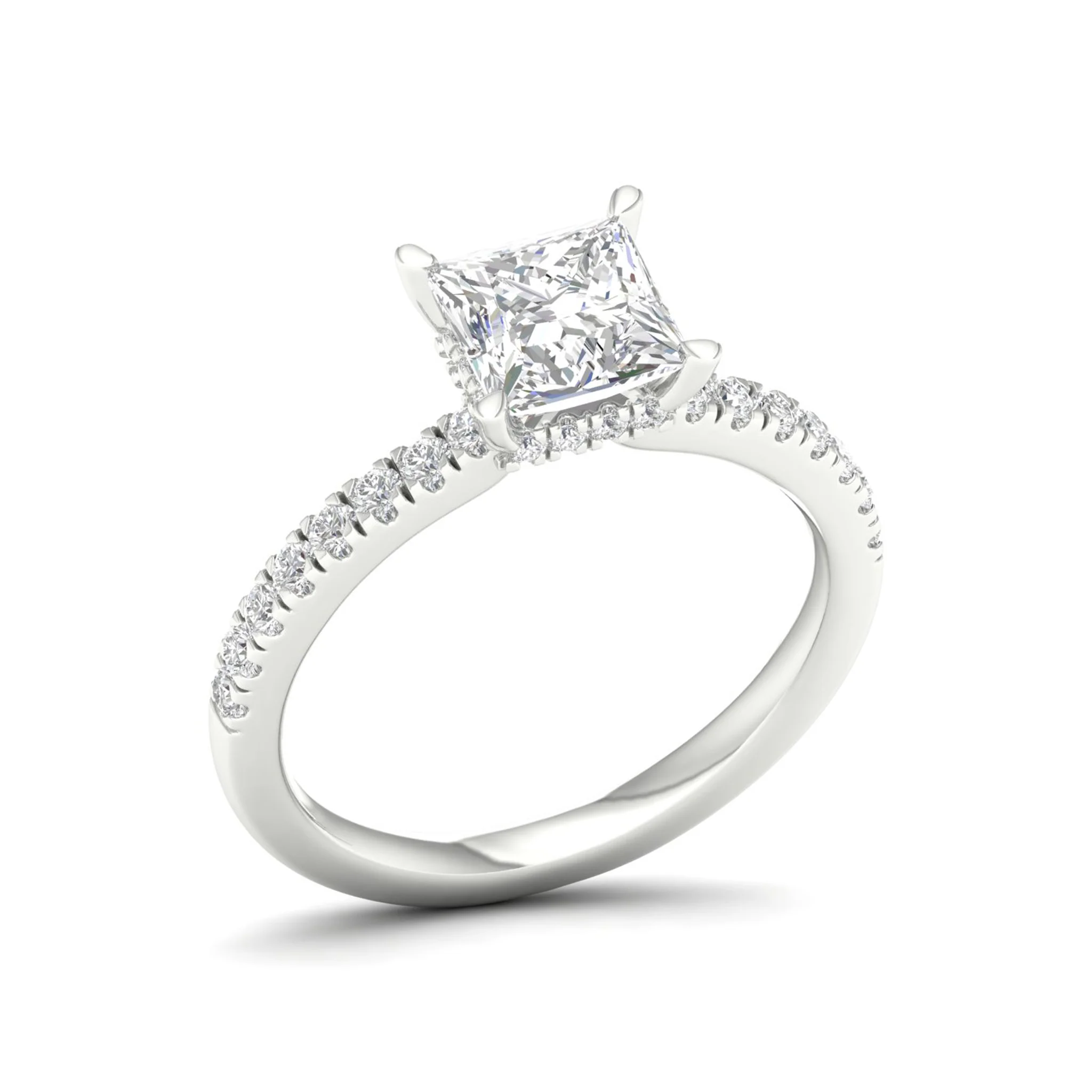 1 ctw Princess Classic Hidden Halo Ring - Image 8
