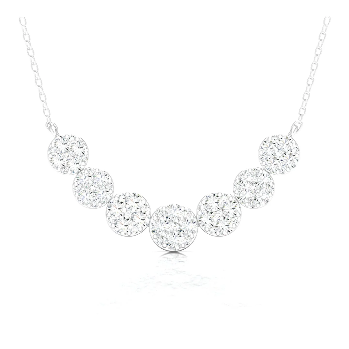 1 Ctw Seven Graduating Cluster Fashion Pendant - Image 4