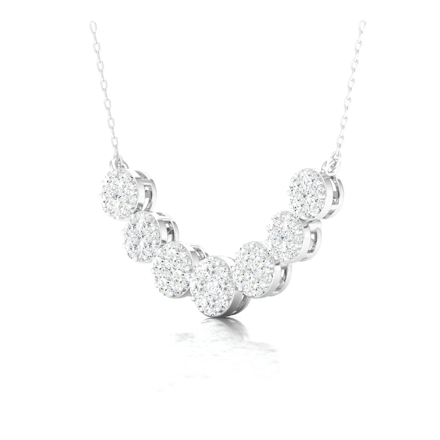 1 Ctw Seven Graduating Cluster Fashion Pendant - Image 5