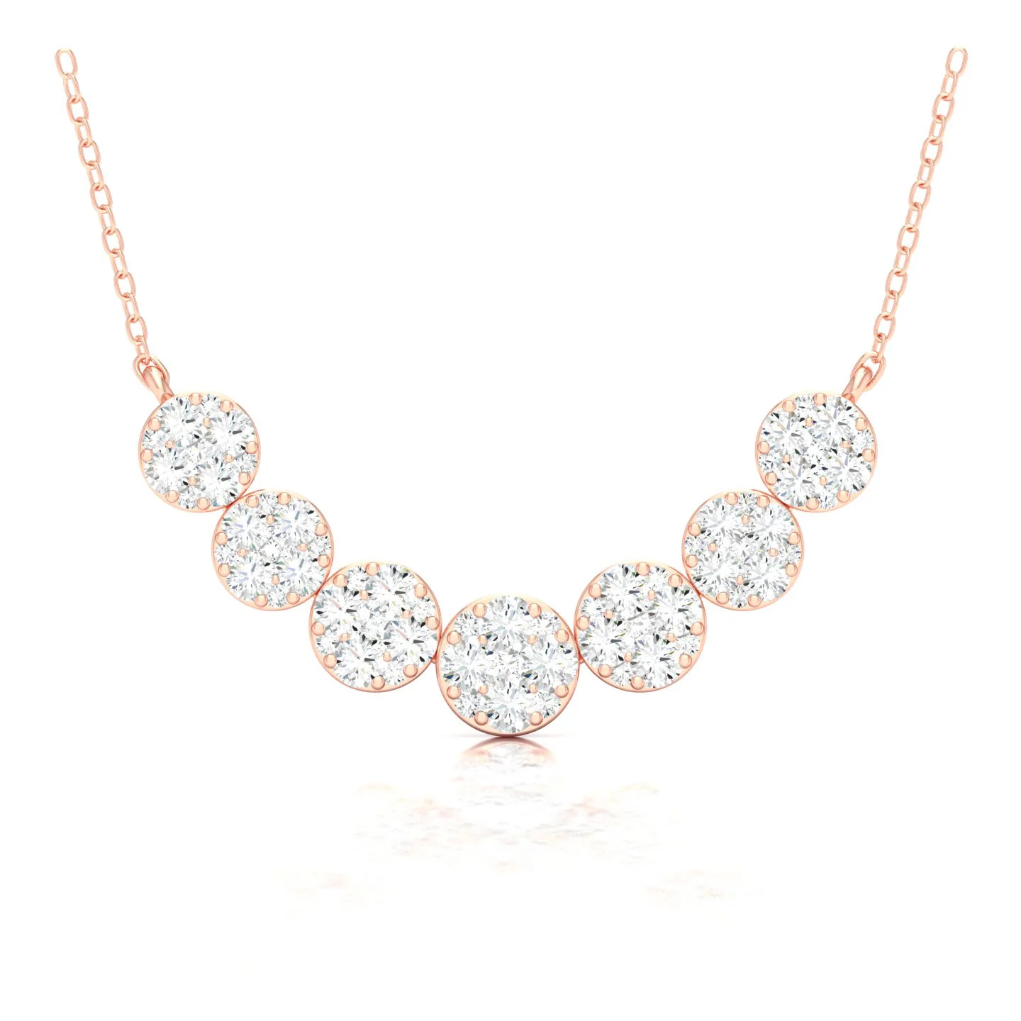 1 Ctw Seven Graduating Cluster Fashion Pendant - Image 7