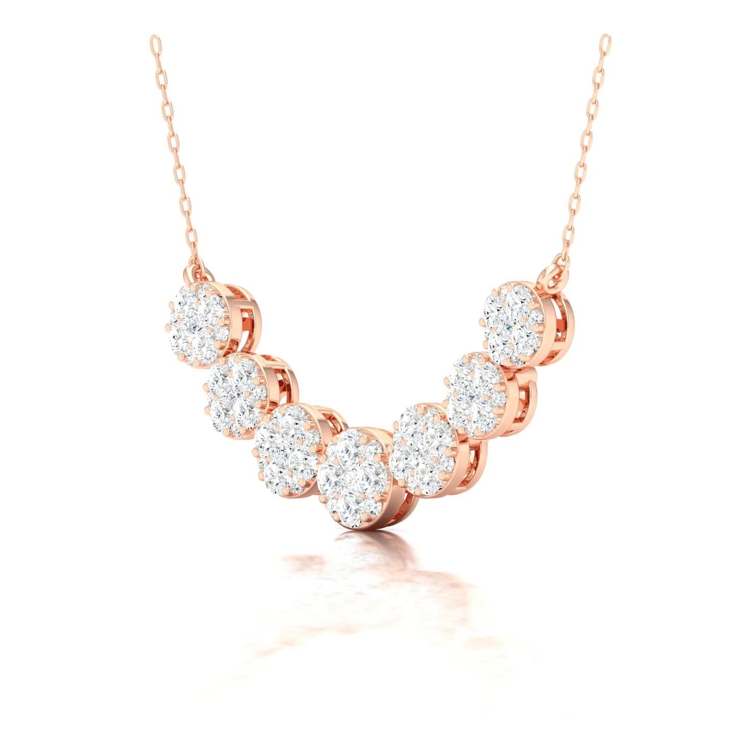 1 Ctw Seven Graduating Cluster Fashion Pendant - Image 8