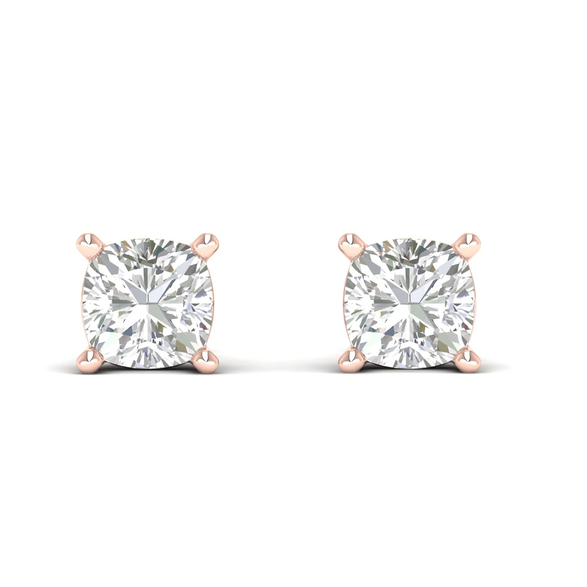 10 ctw Classic Cushion Solitaire Ear Stud - Image 10