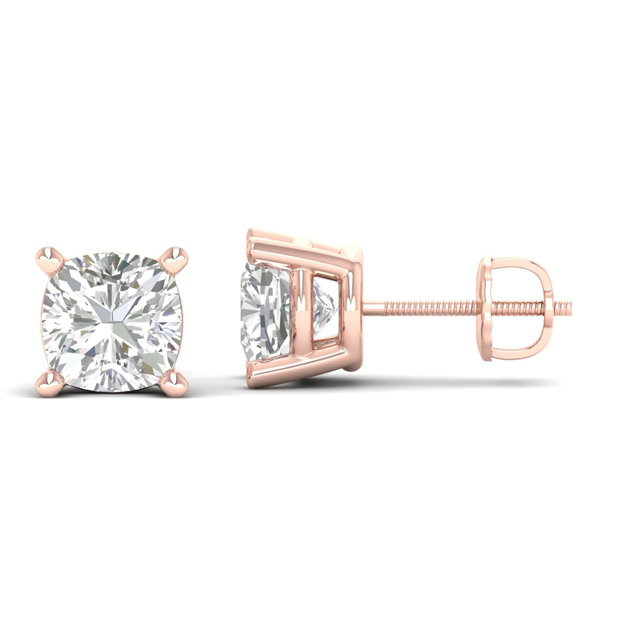 10 ctw Classic Cushion Solitaire Ear Stud - Image 11