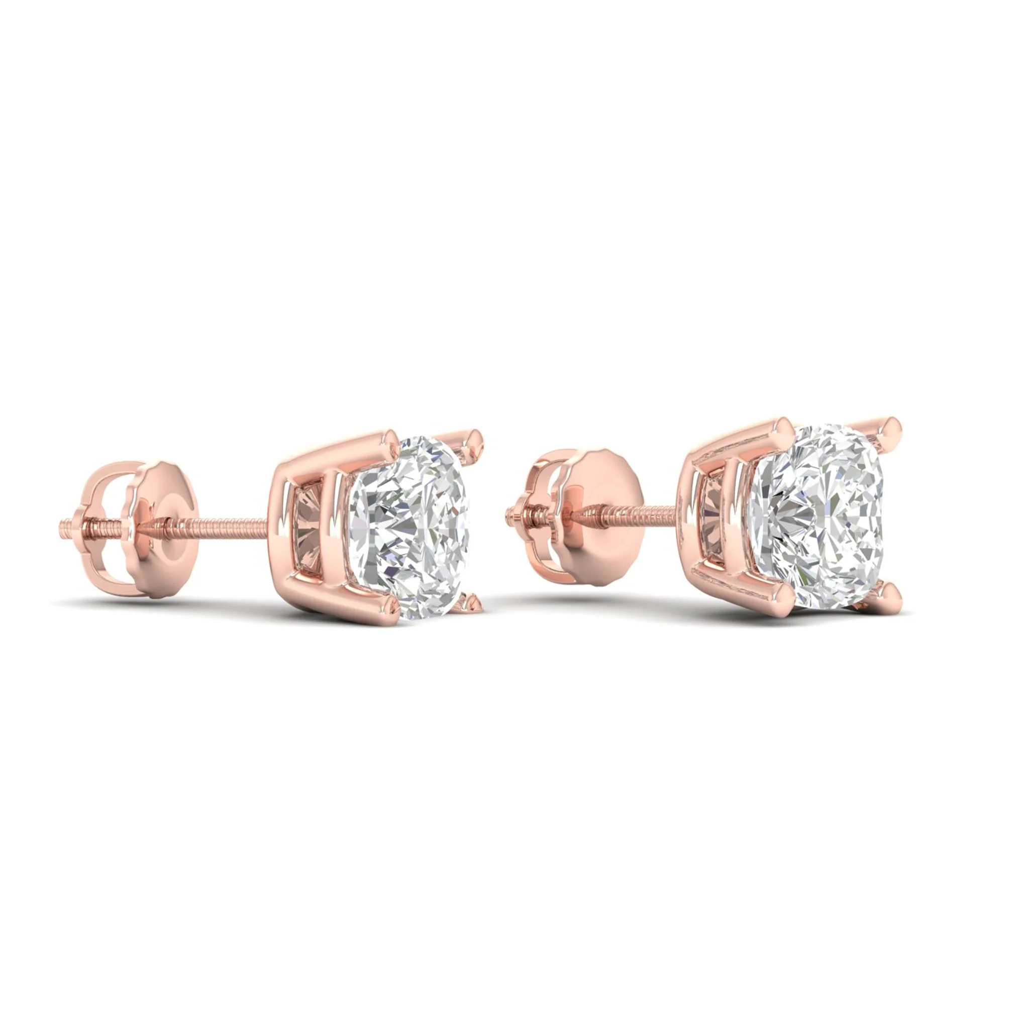 10 ctw Classic Cushion Solitaire Ear Stud - Image 12
