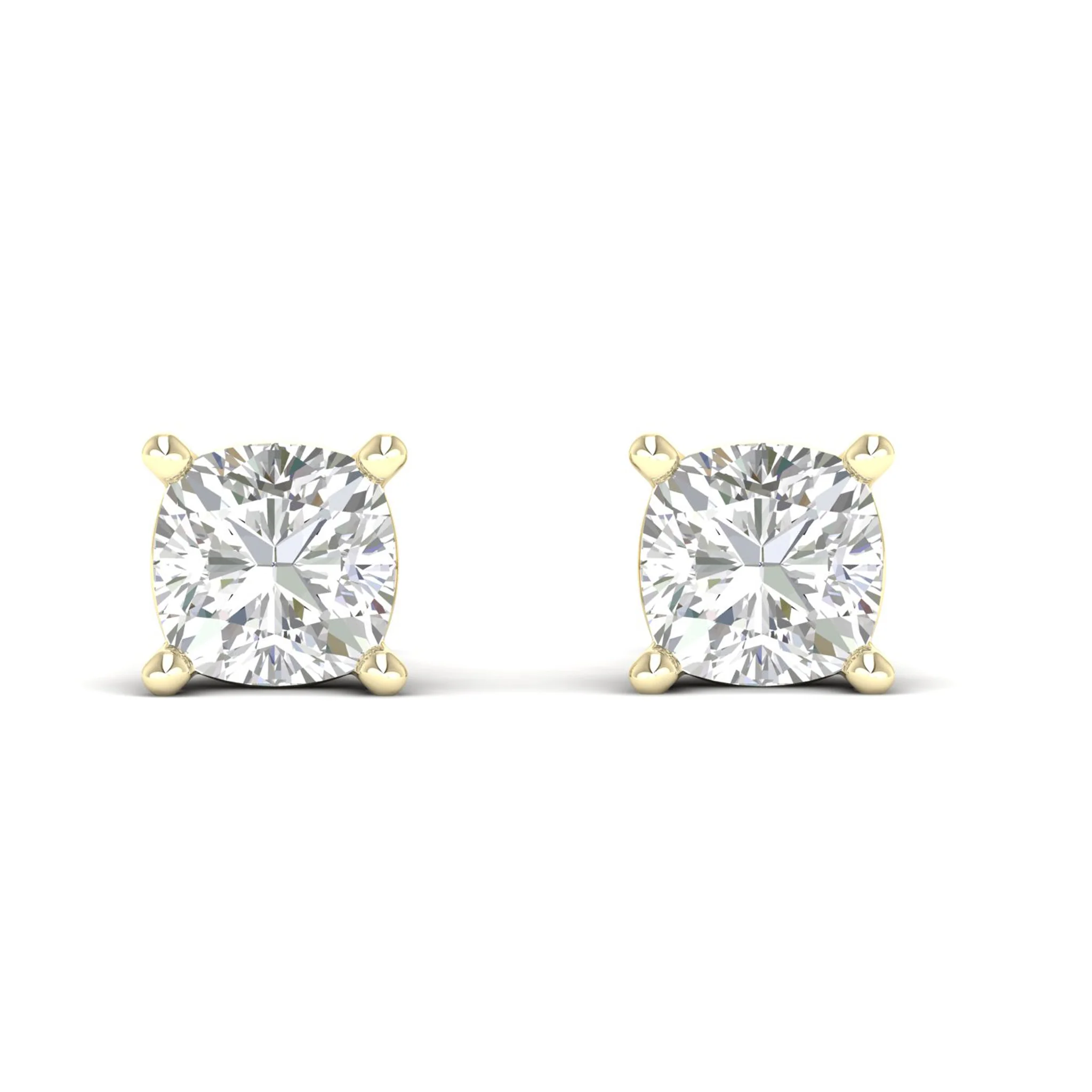 10 ctw Classic Cushion Solitaire Ear Stud - Image 2