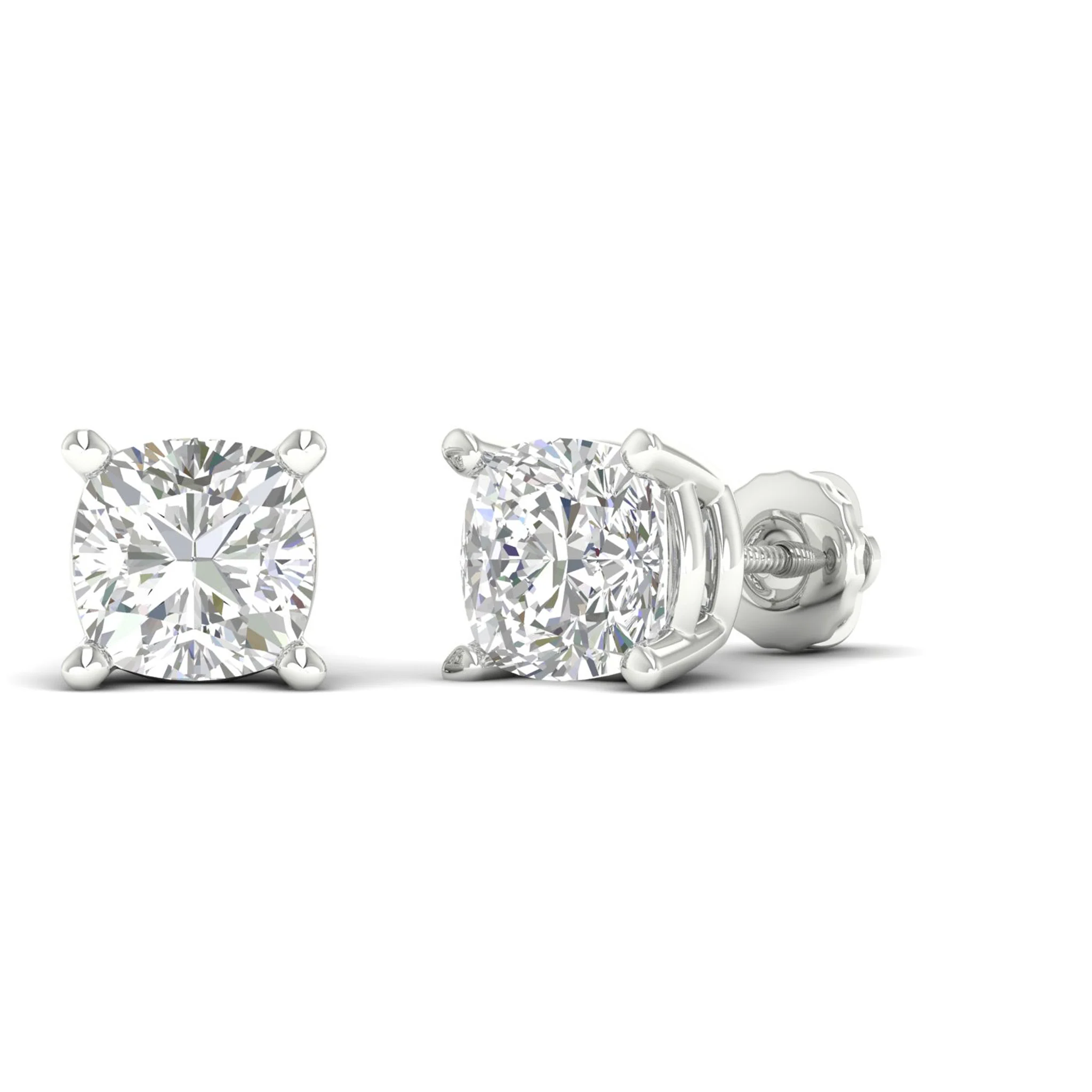10 ctw Classic Cushion Solitaire Ear Stud - Image 5