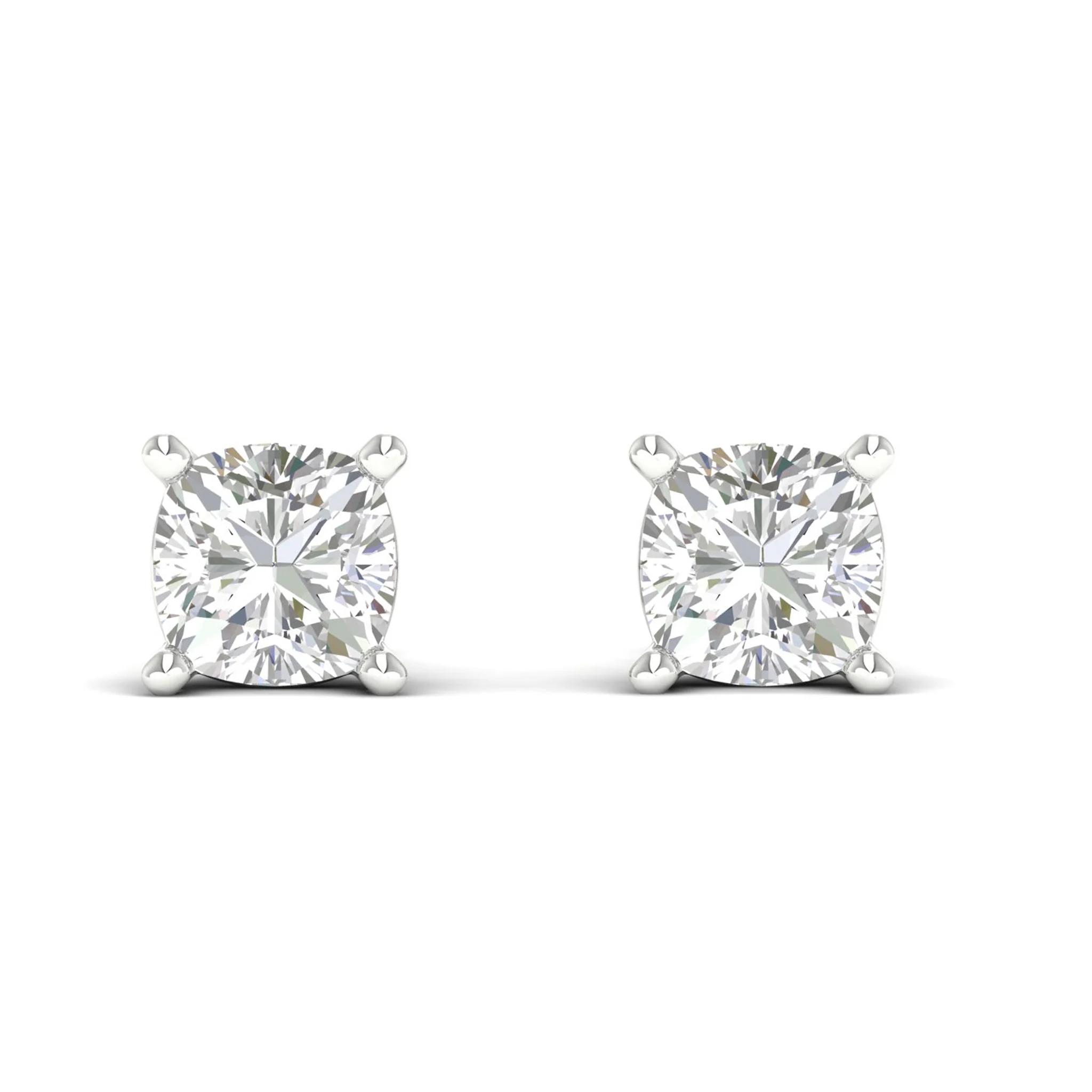 10 ctw Classic Cushion Solitaire Ear Stud - Image 6