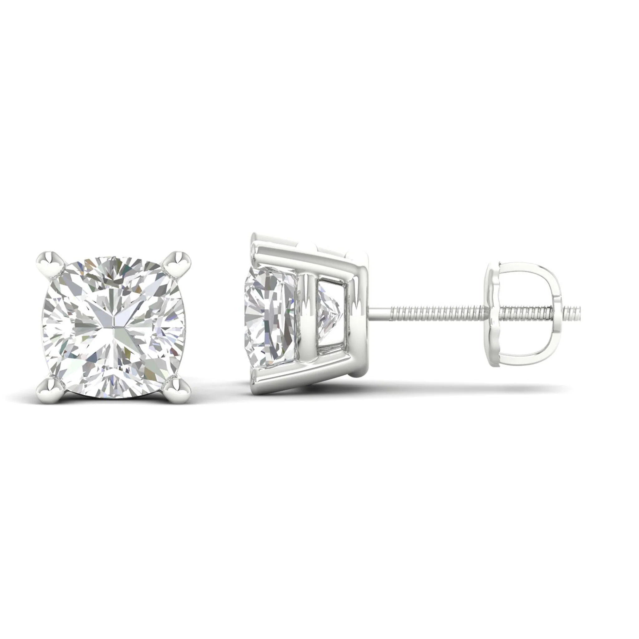 10 ctw Classic Cushion Solitaire Ear Stud - Image 7