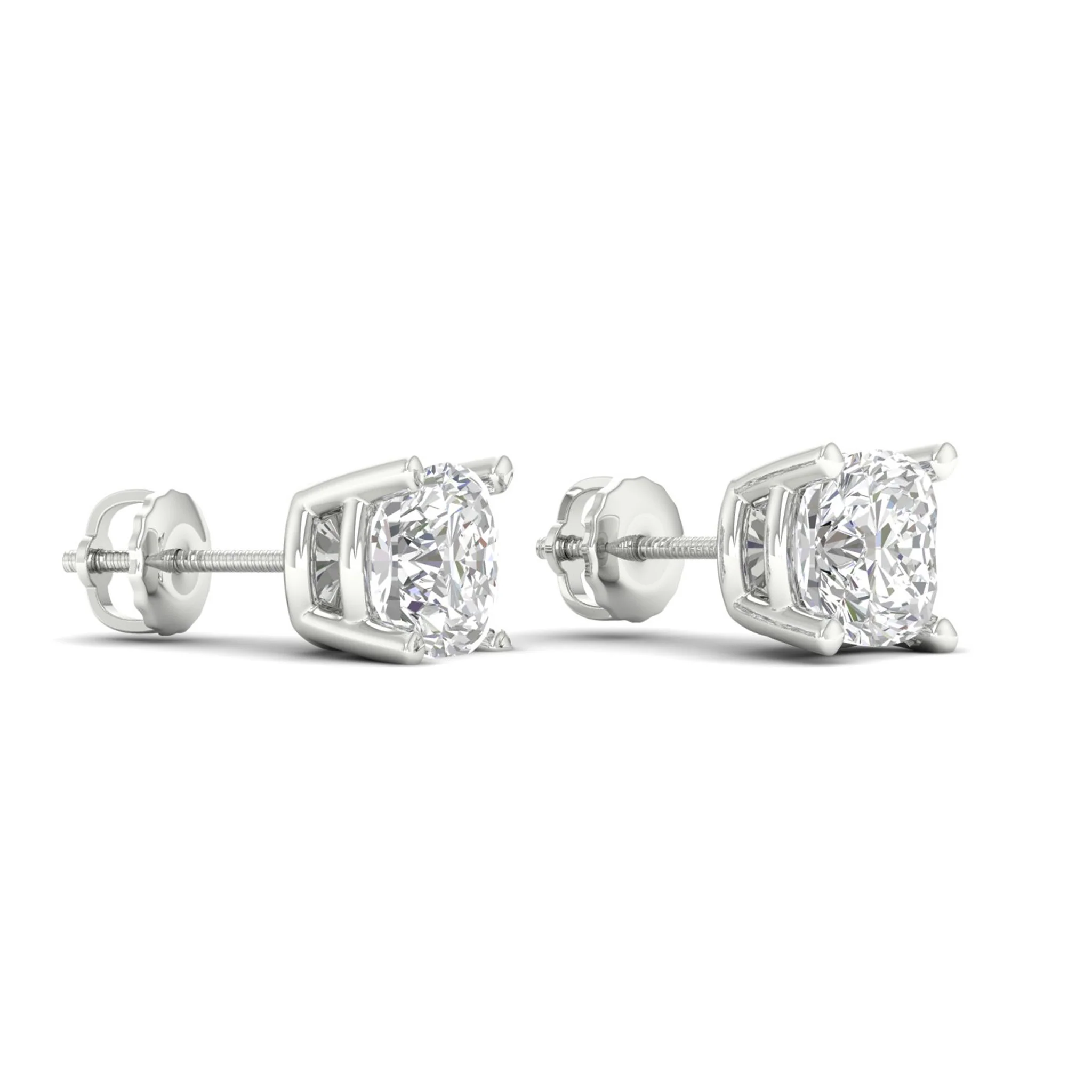 10 ctw Classic Cushion Solitaire Ear Stud - Image 8