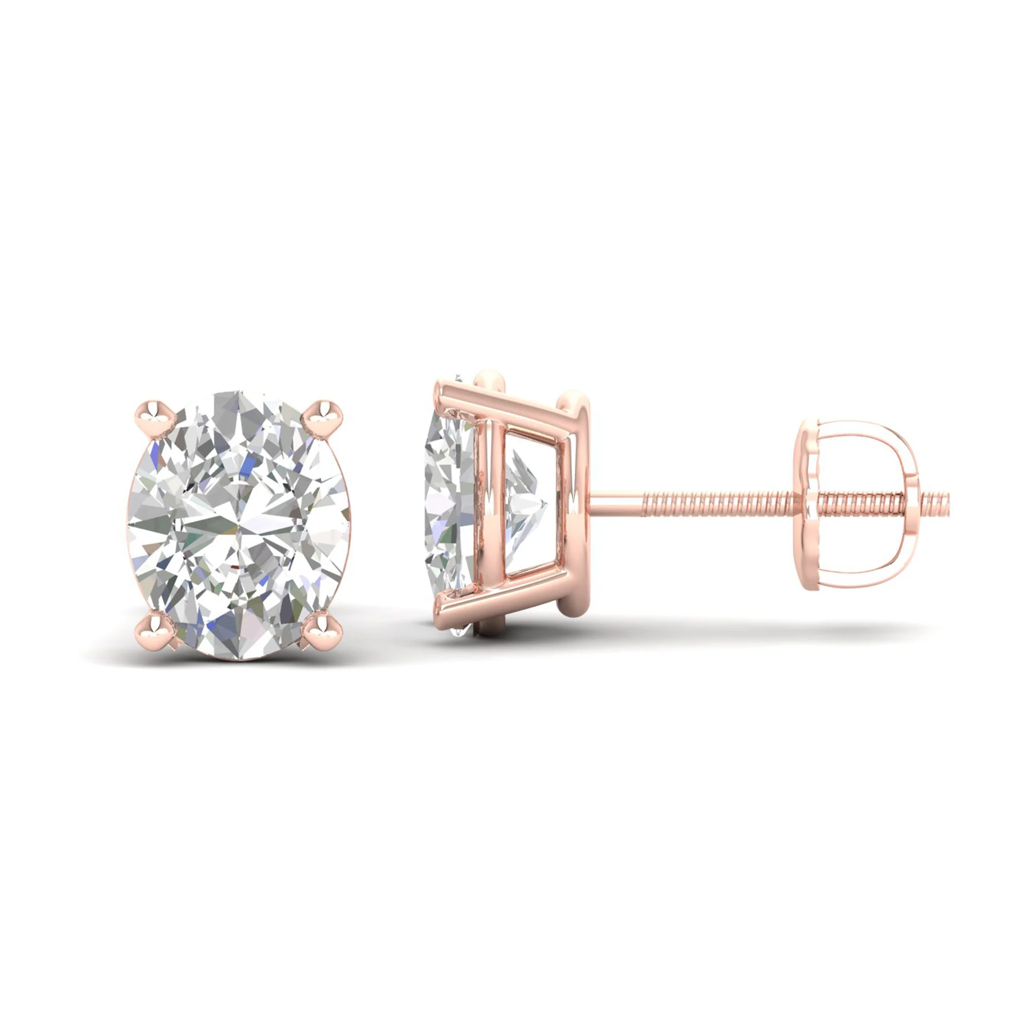 10 ctw Classic Oval Solitaire Ear Stud - Image 11