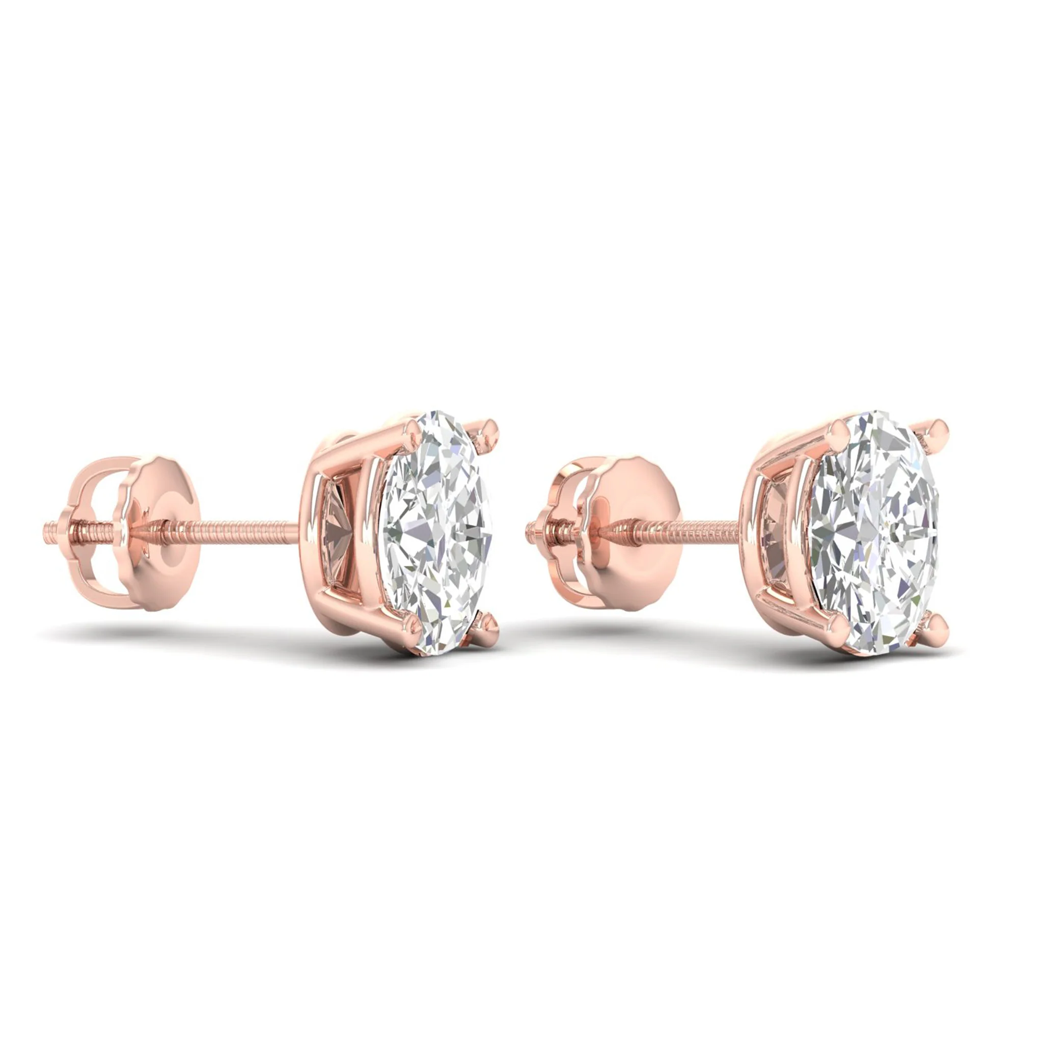 10 ctw Classic Oval Solitaire Ear Stud - Image 12