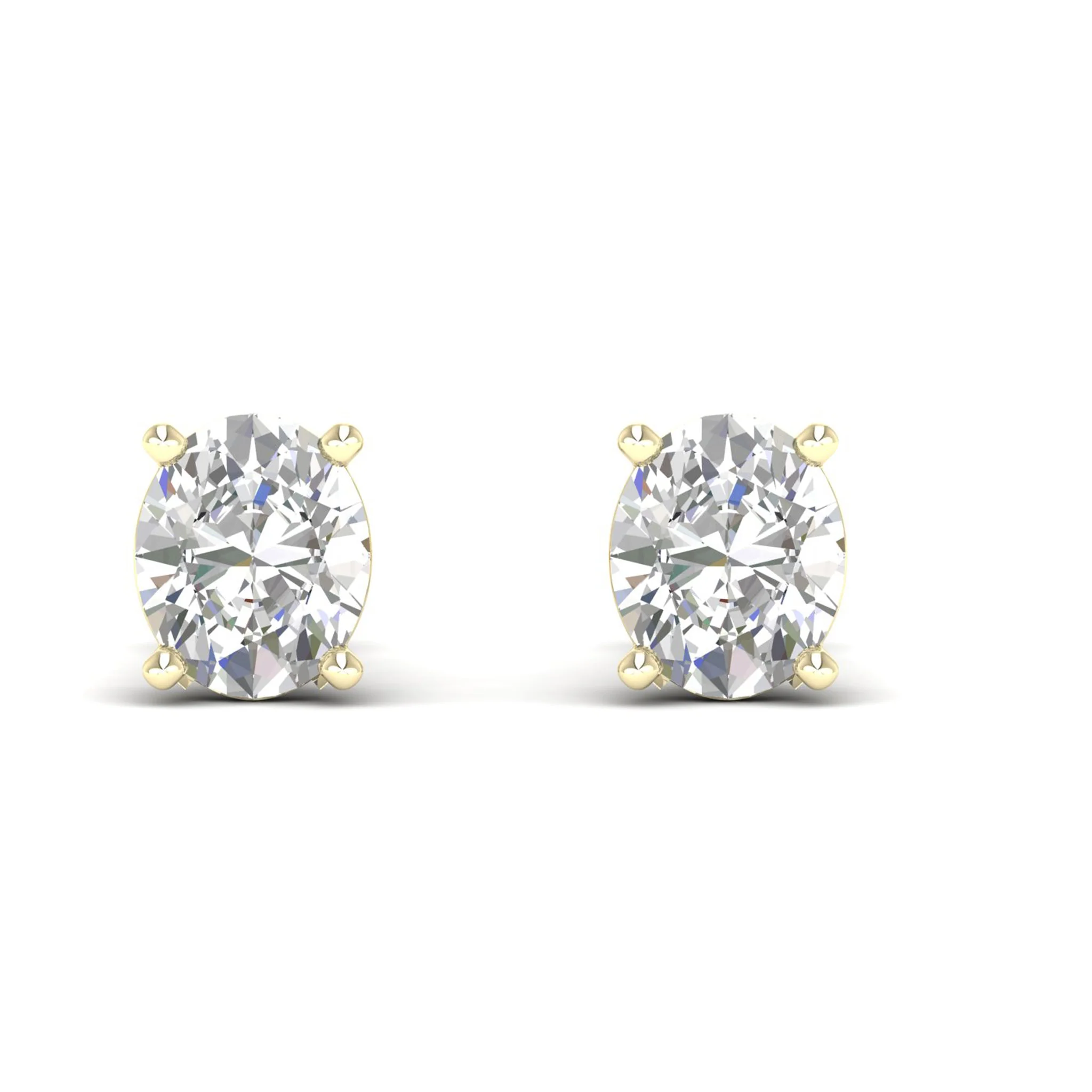 10 ctw Classic Oval Solitaire Ear Stud - Image 2