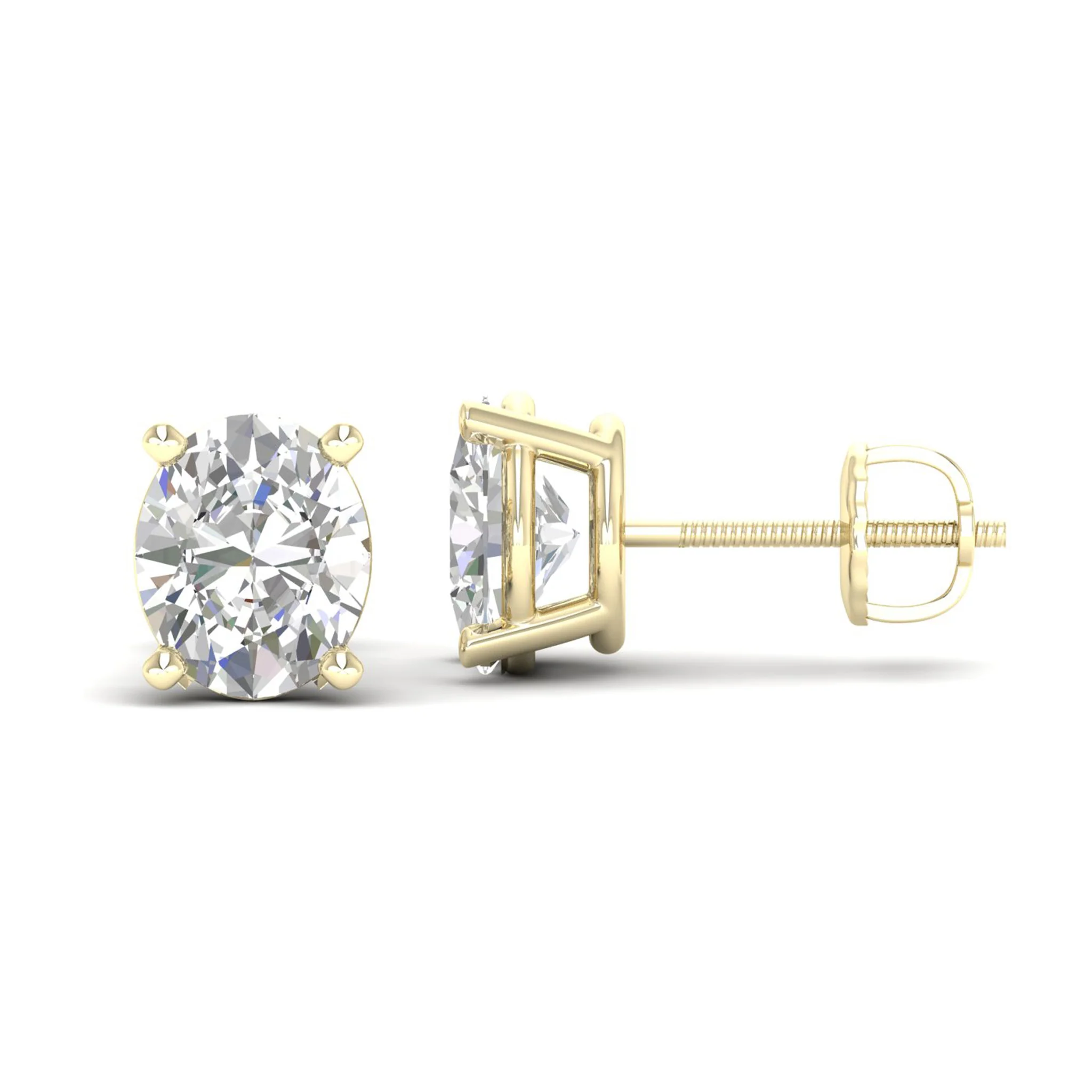 10 ctw Classic Oval Solitaire Ear Stud - Image 3