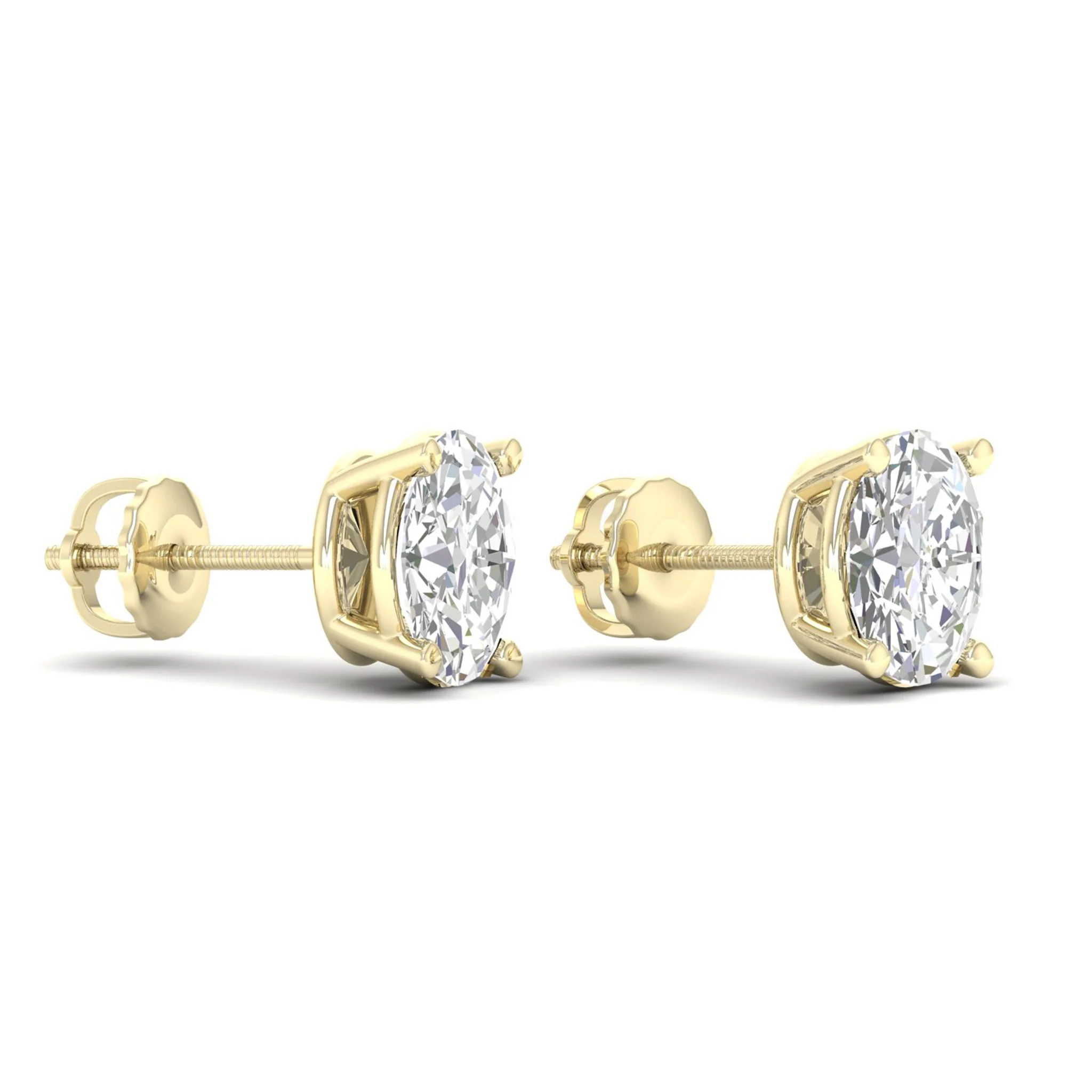 10 ctw Classic Oval Solitaire Ear Stud - Image 4