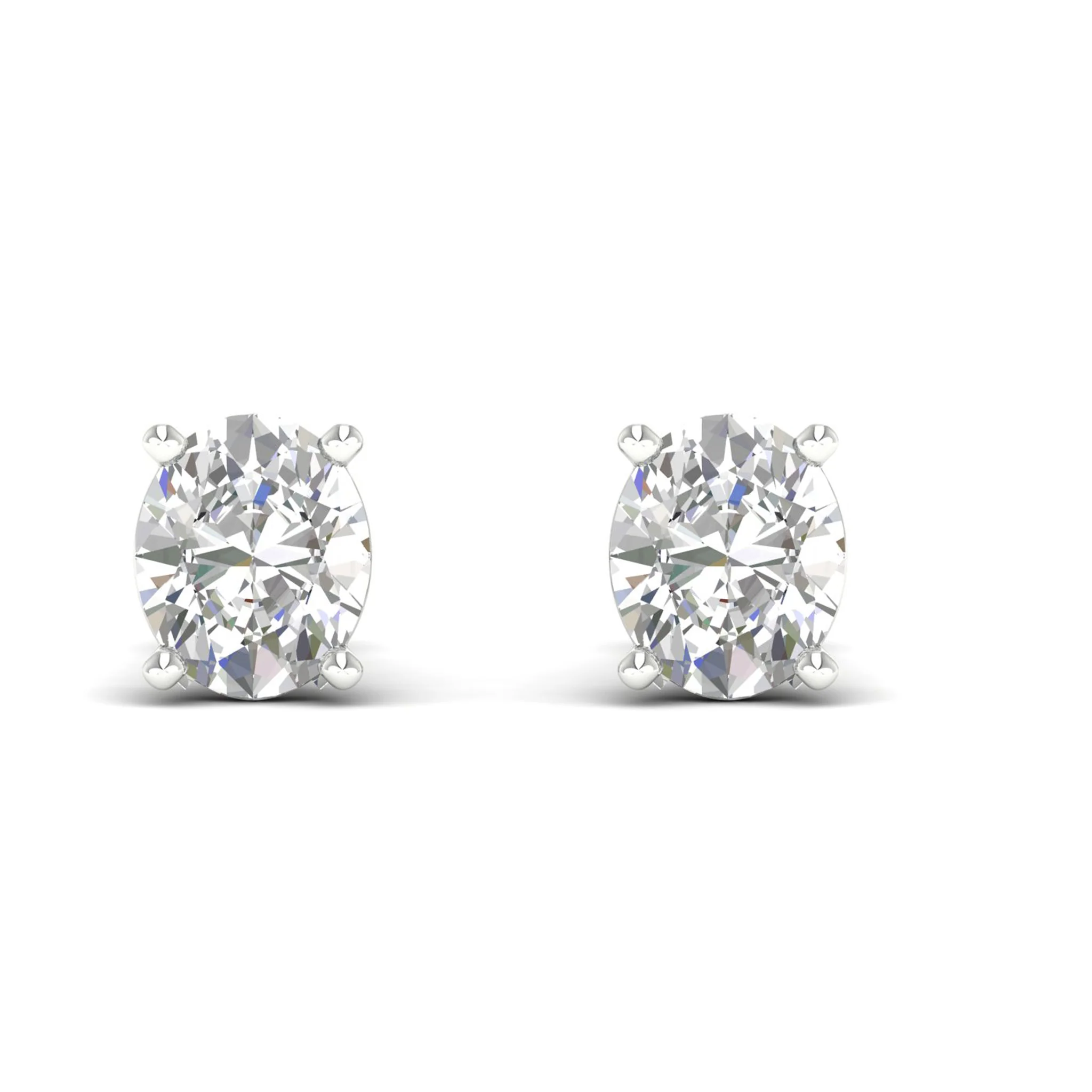 10 ctw Classic Oval Solitaire Ear Stud - Image 6