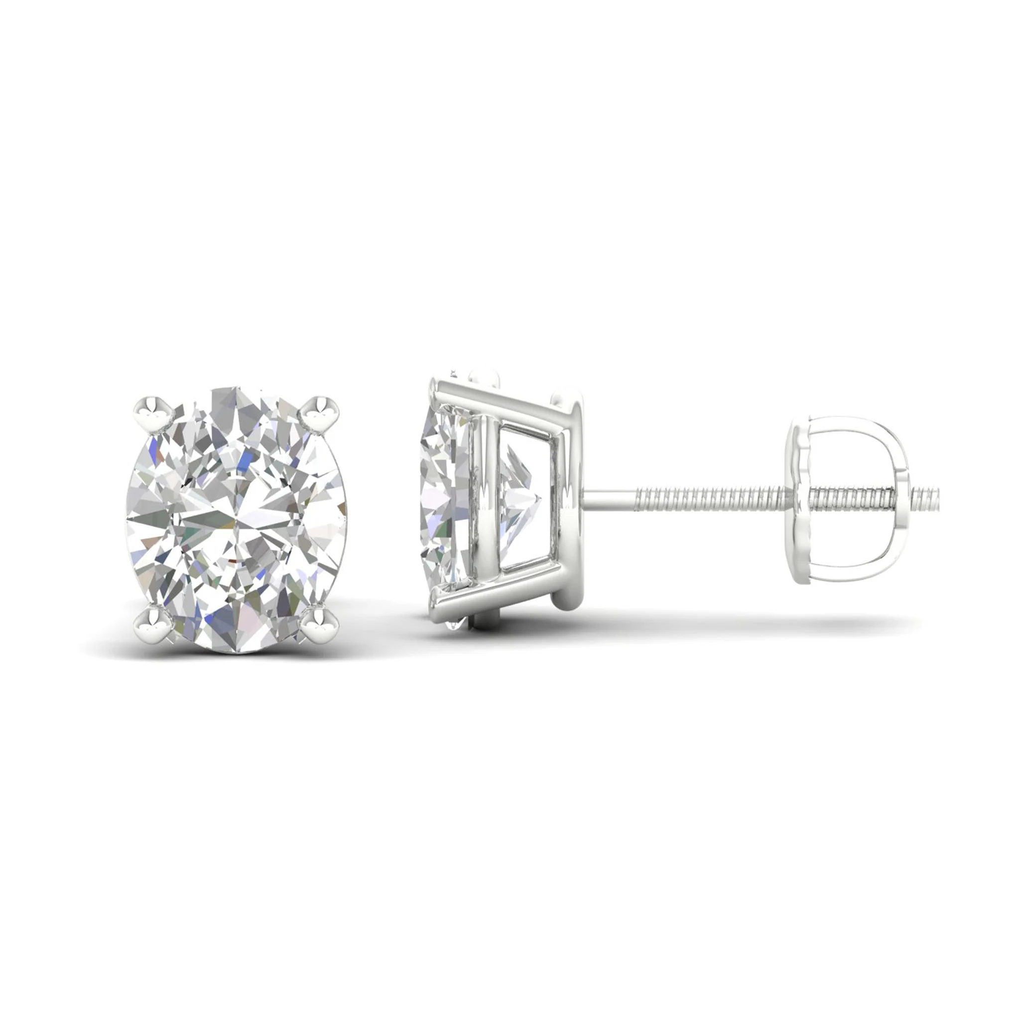 10 ctw Classic Oval Solitaire Ear Stud - Image 7