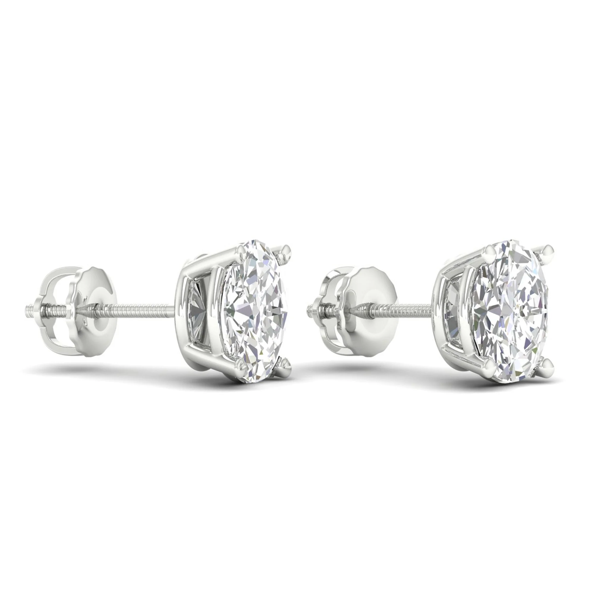 10 ctw Classic Oval Solitaire Ear Stud - Image 8