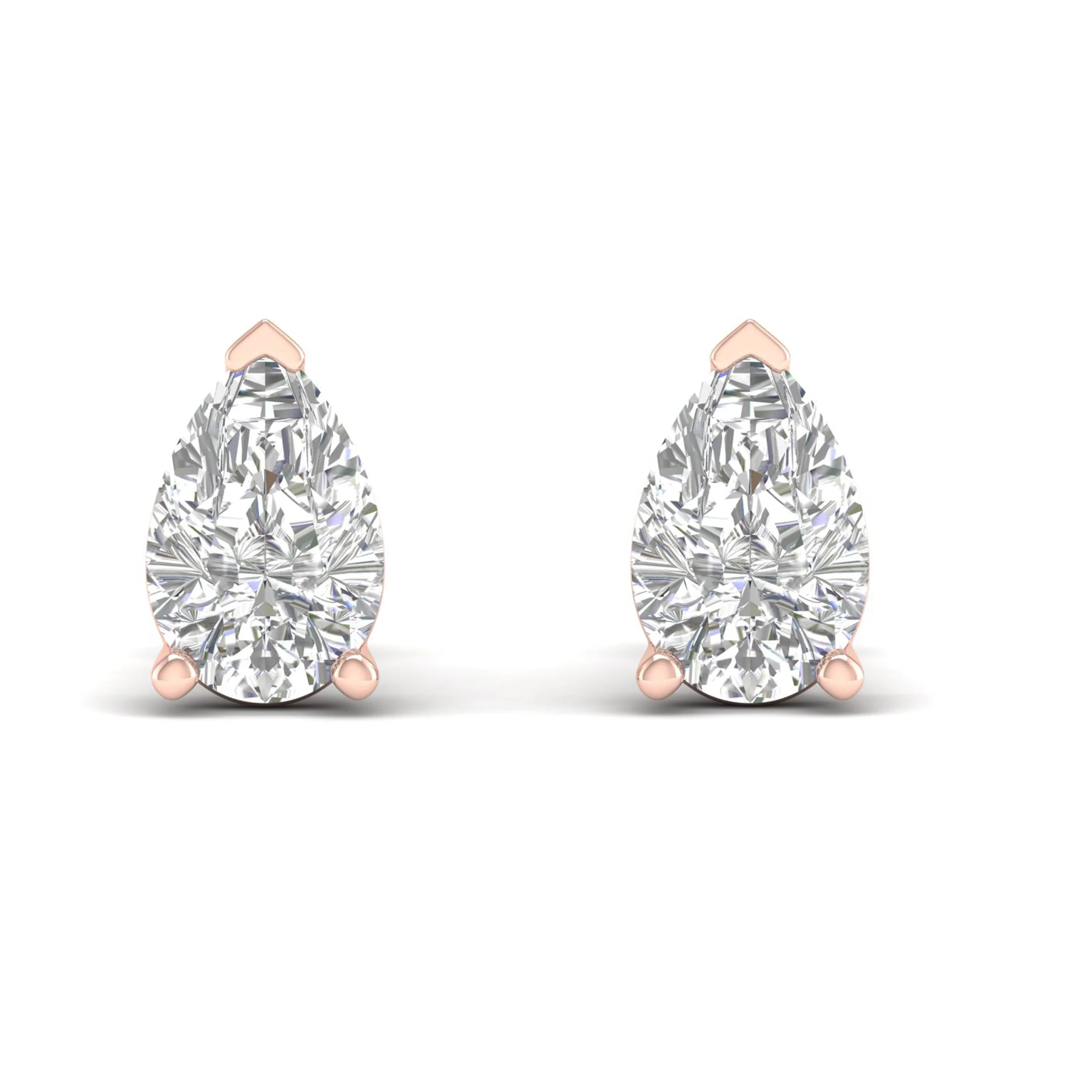 10 ctw Classic Pear Solitaire Ear Stud - Image 10