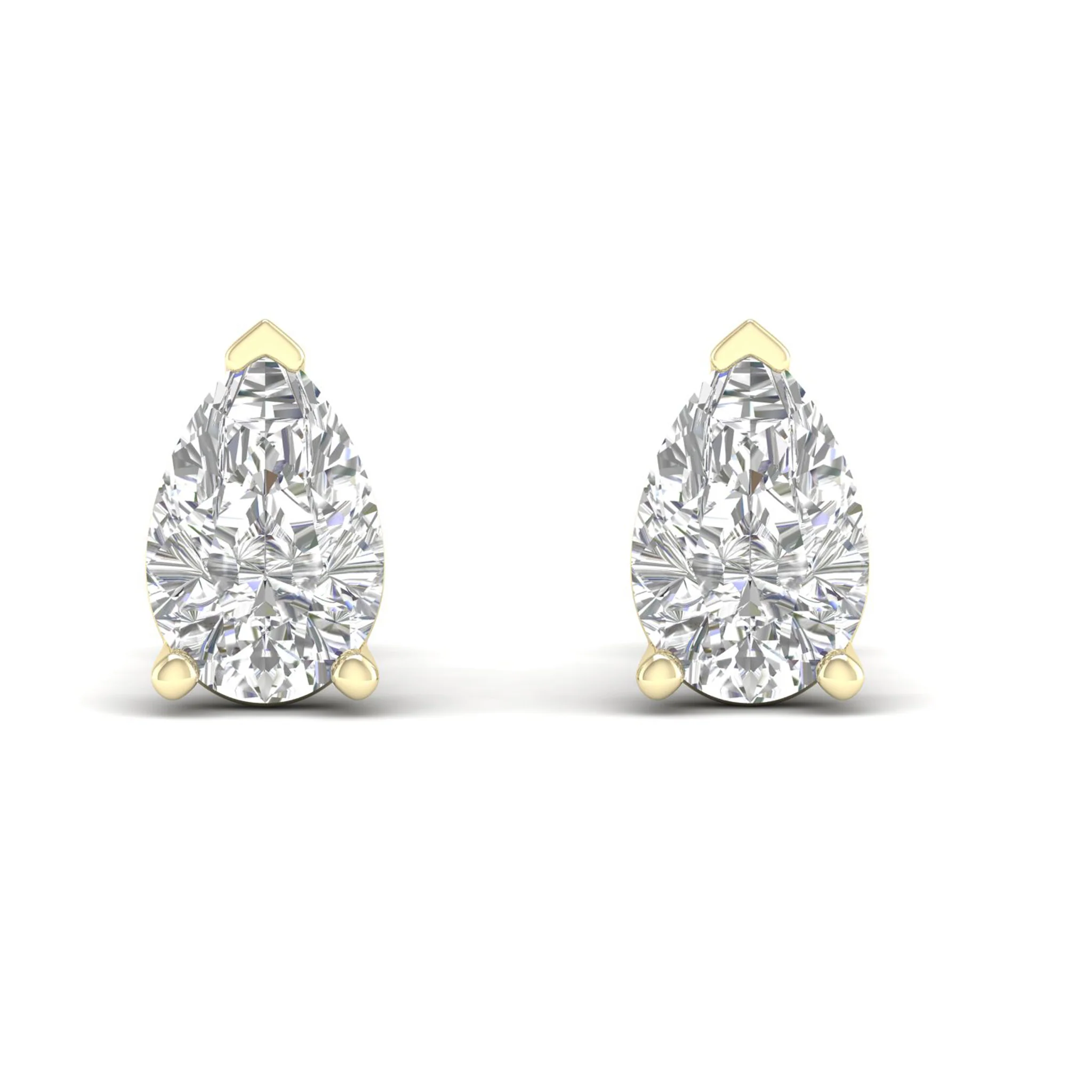 10 ctw Classic Pear Solitaire Ear Stud - Image 4