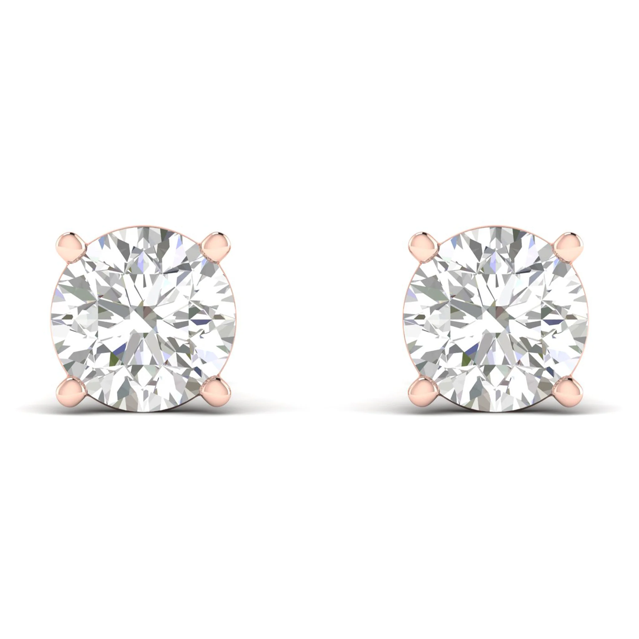 10 ctw Classic Round Solitaire Ear Stud - Image 10