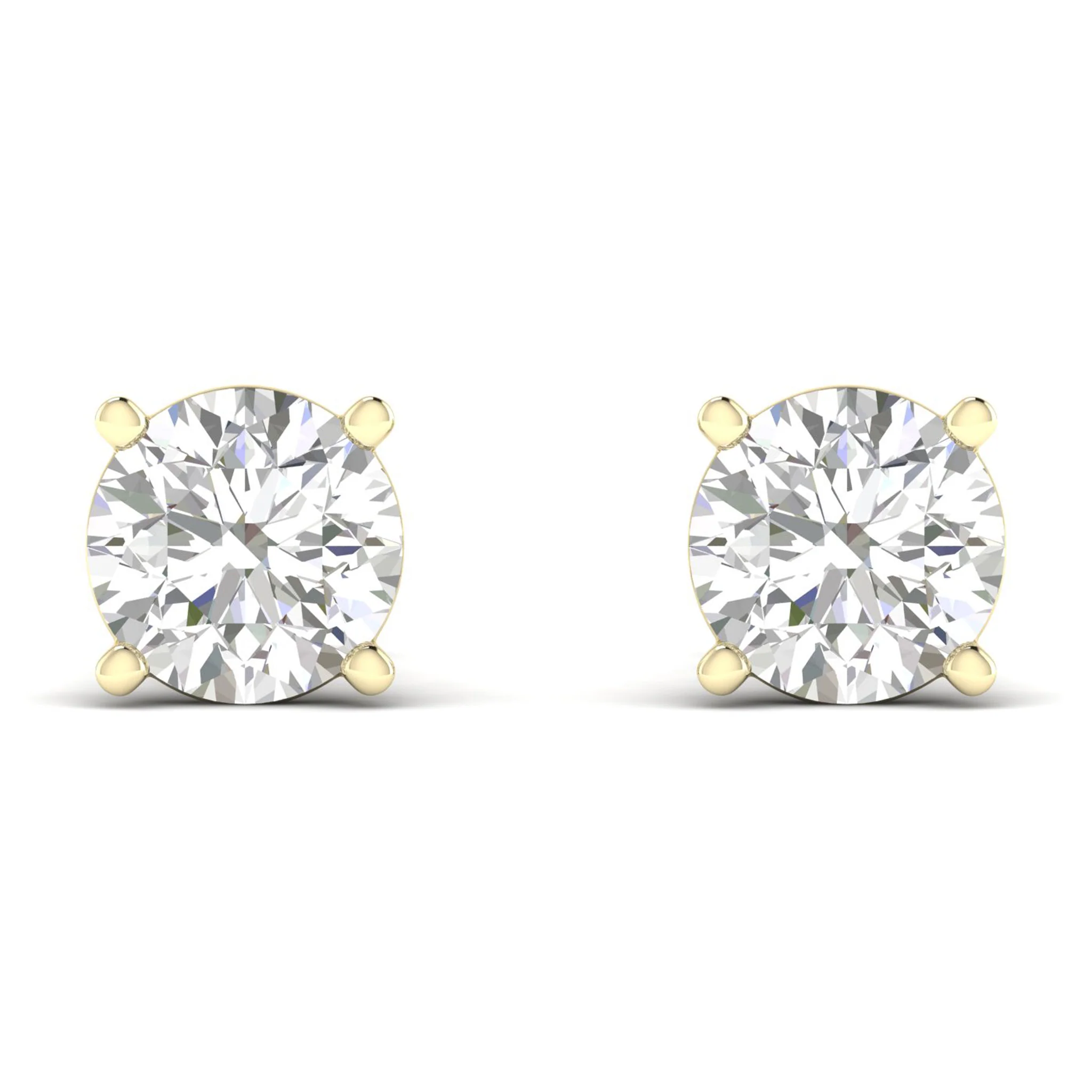 10 ctw Classic Round Solitaire Ear Stud - Image 4