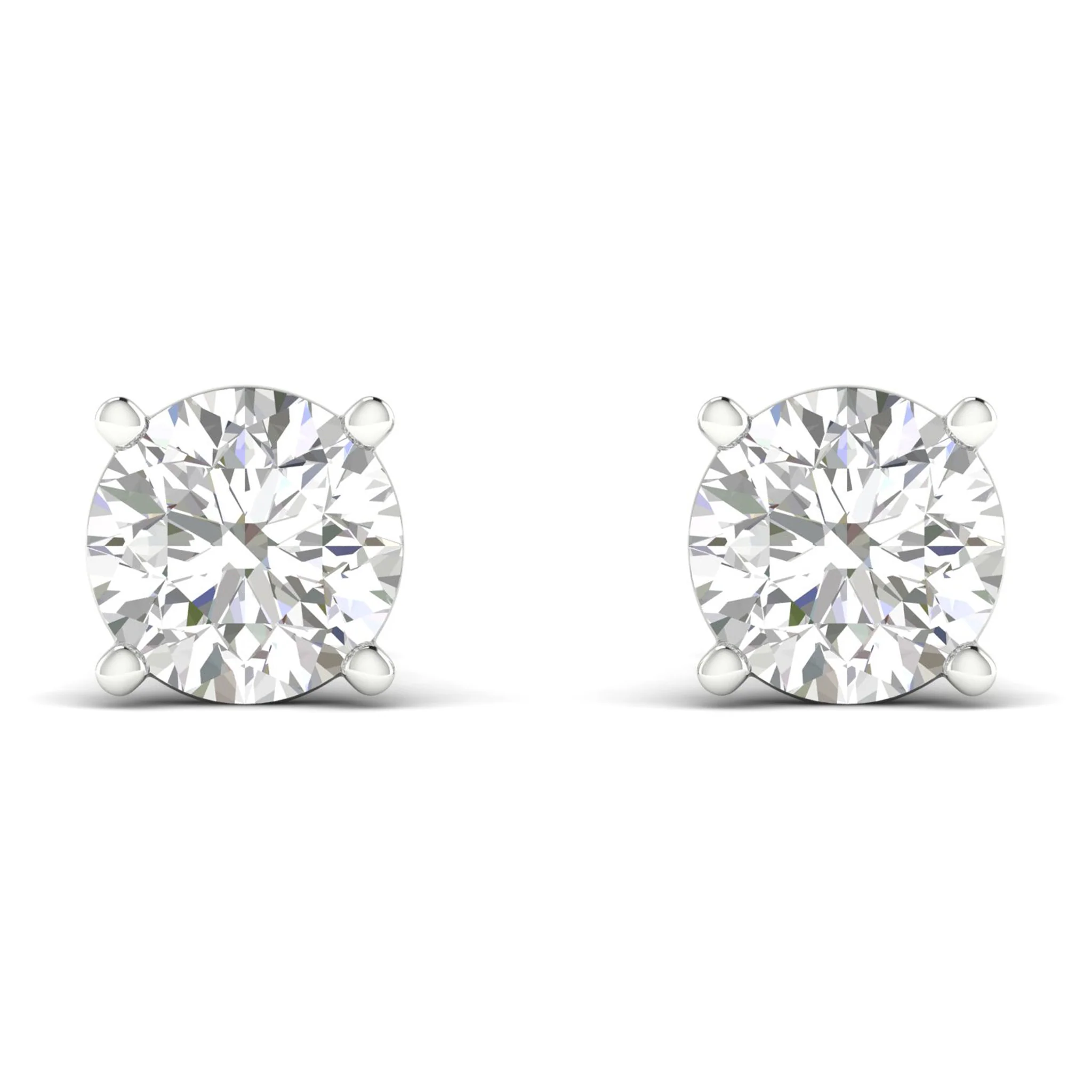 10 ctw Classic Round Solitaire Ear Stud - Image 6