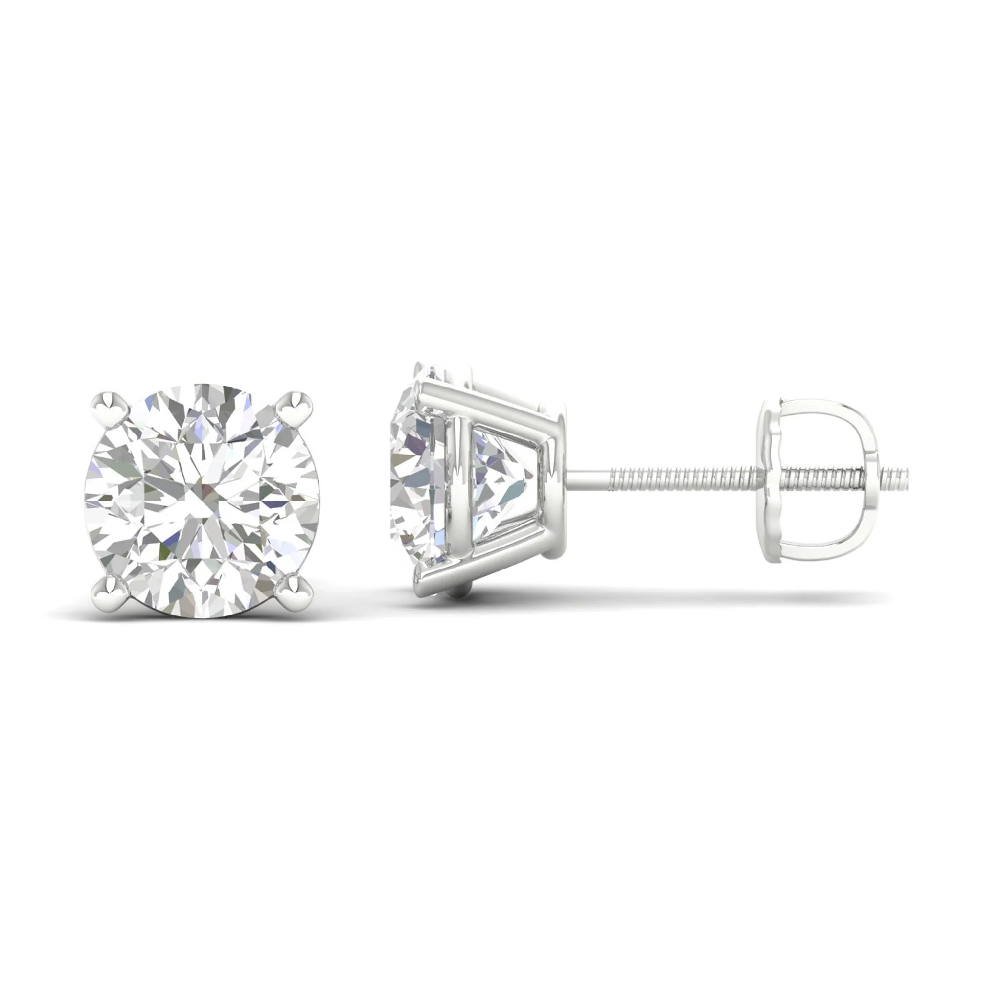 10 ctw Classic Round Solitaire Ear Stud - Image 7