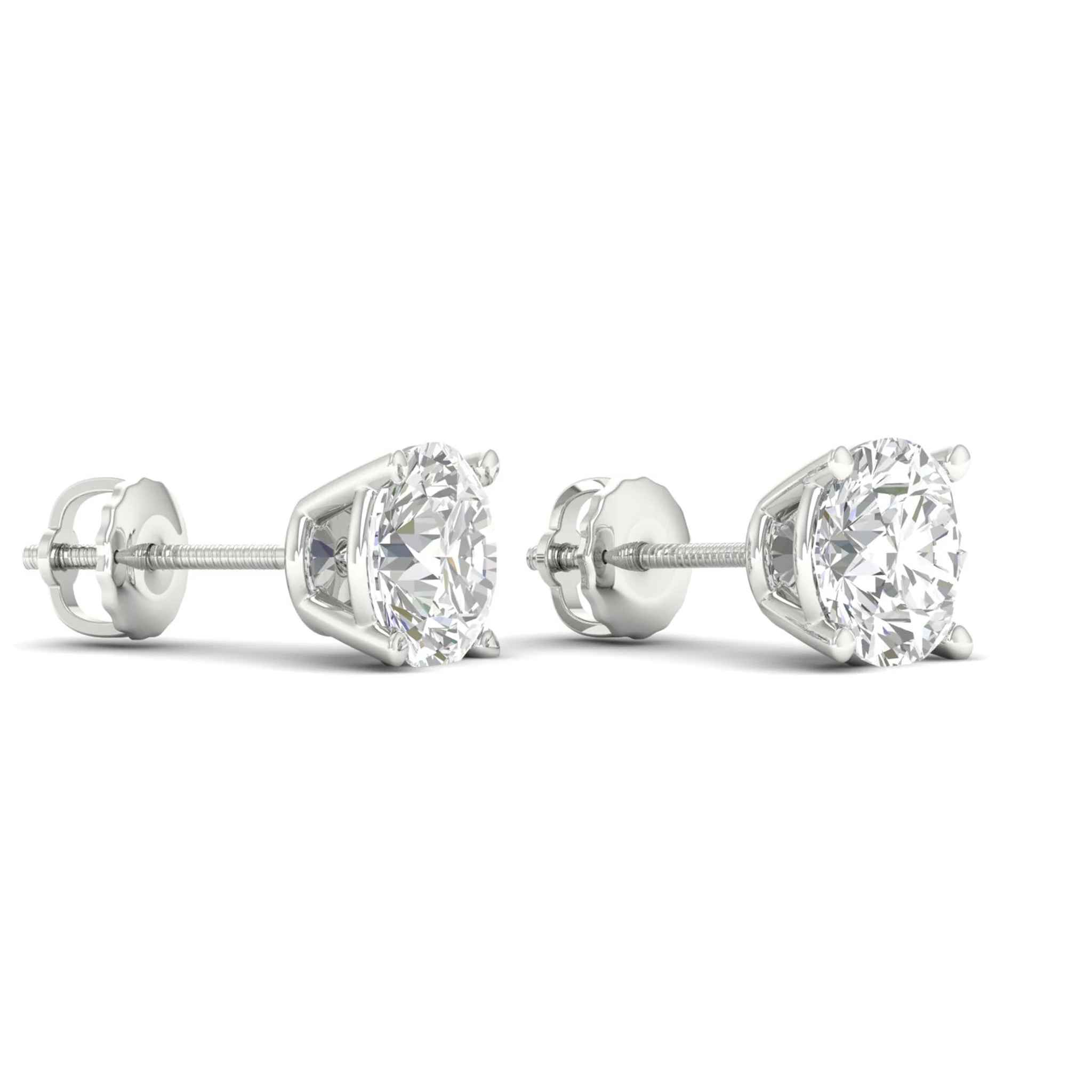 10 ctw Classic Round Solitaire Ear Stud - Image 8