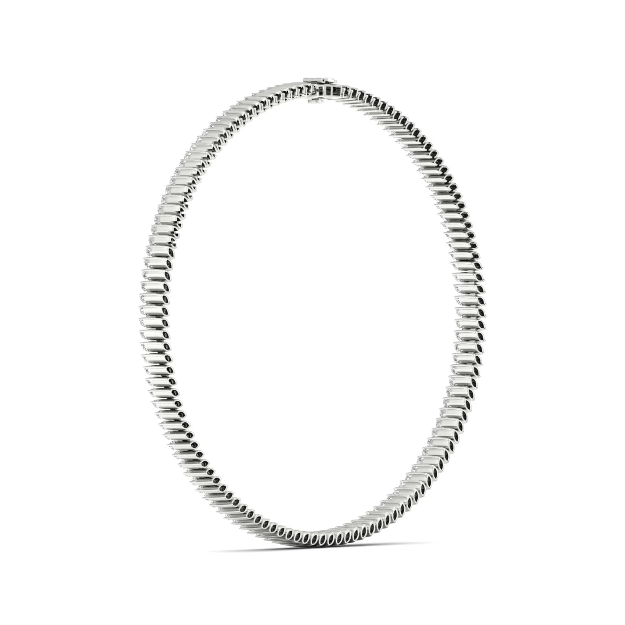 17 3/8 ctw Classic Tennis Marquise Necklace - Image 5