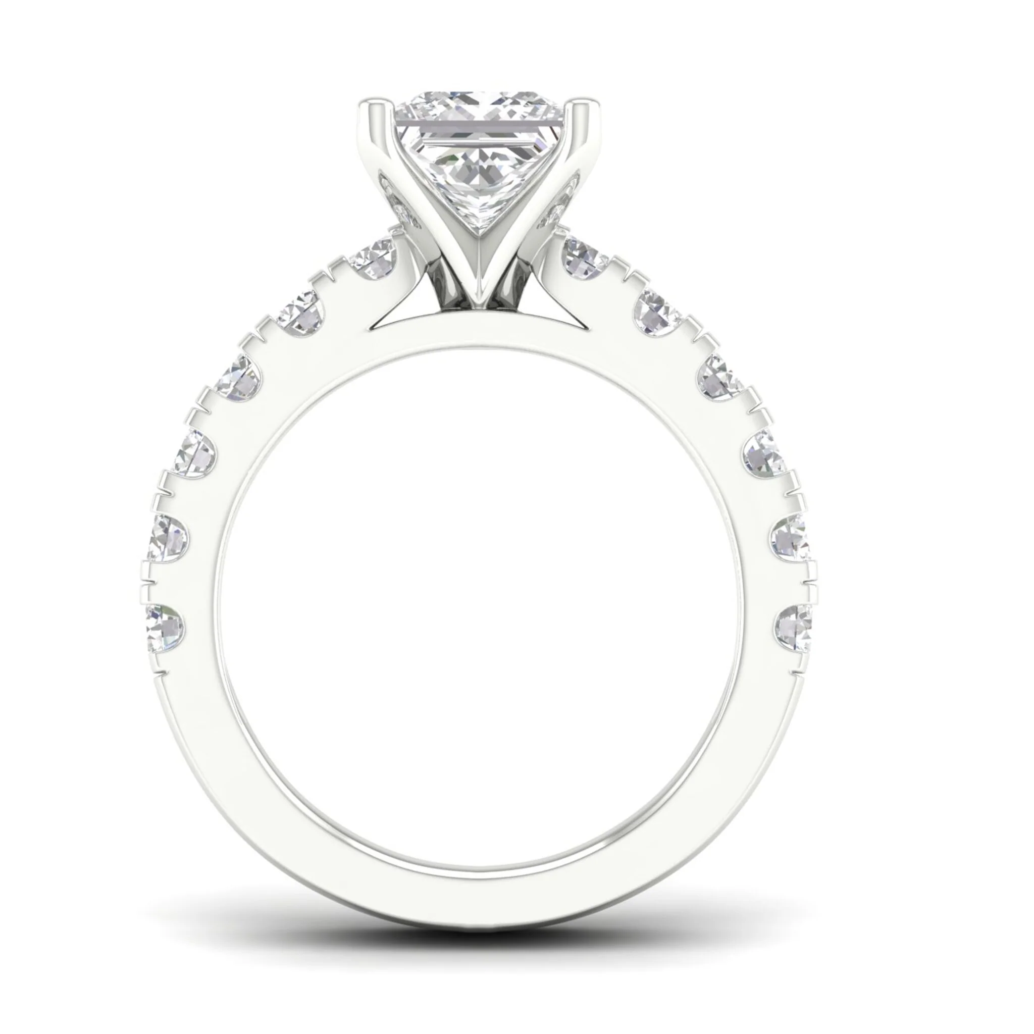 2 1/2 ctw Classic Princess Centre Engagement Ring - Image 6