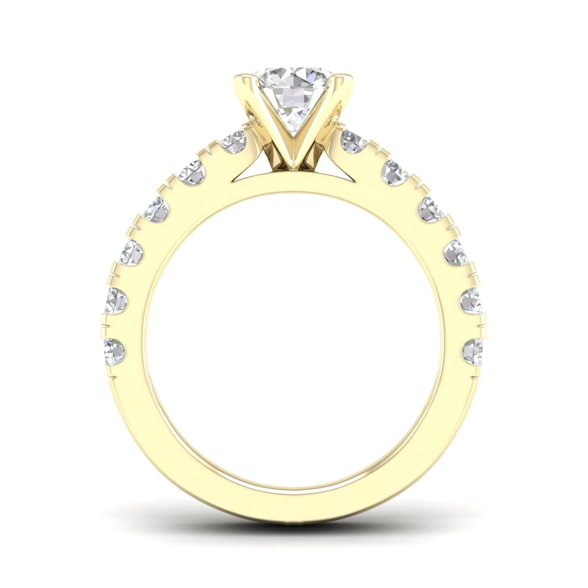 2 1/2 ctw Classic Round Centre Engagement Ring - Image 2
