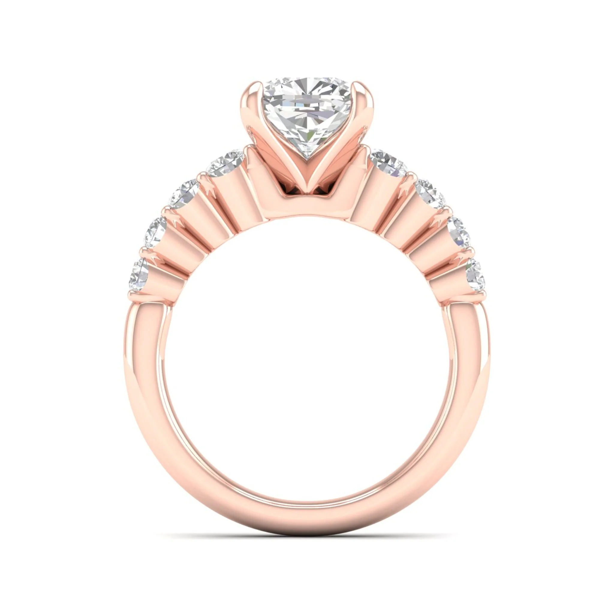 2 1/2 ctw Graduated Cushion Centre Engagement Ring - Image 10