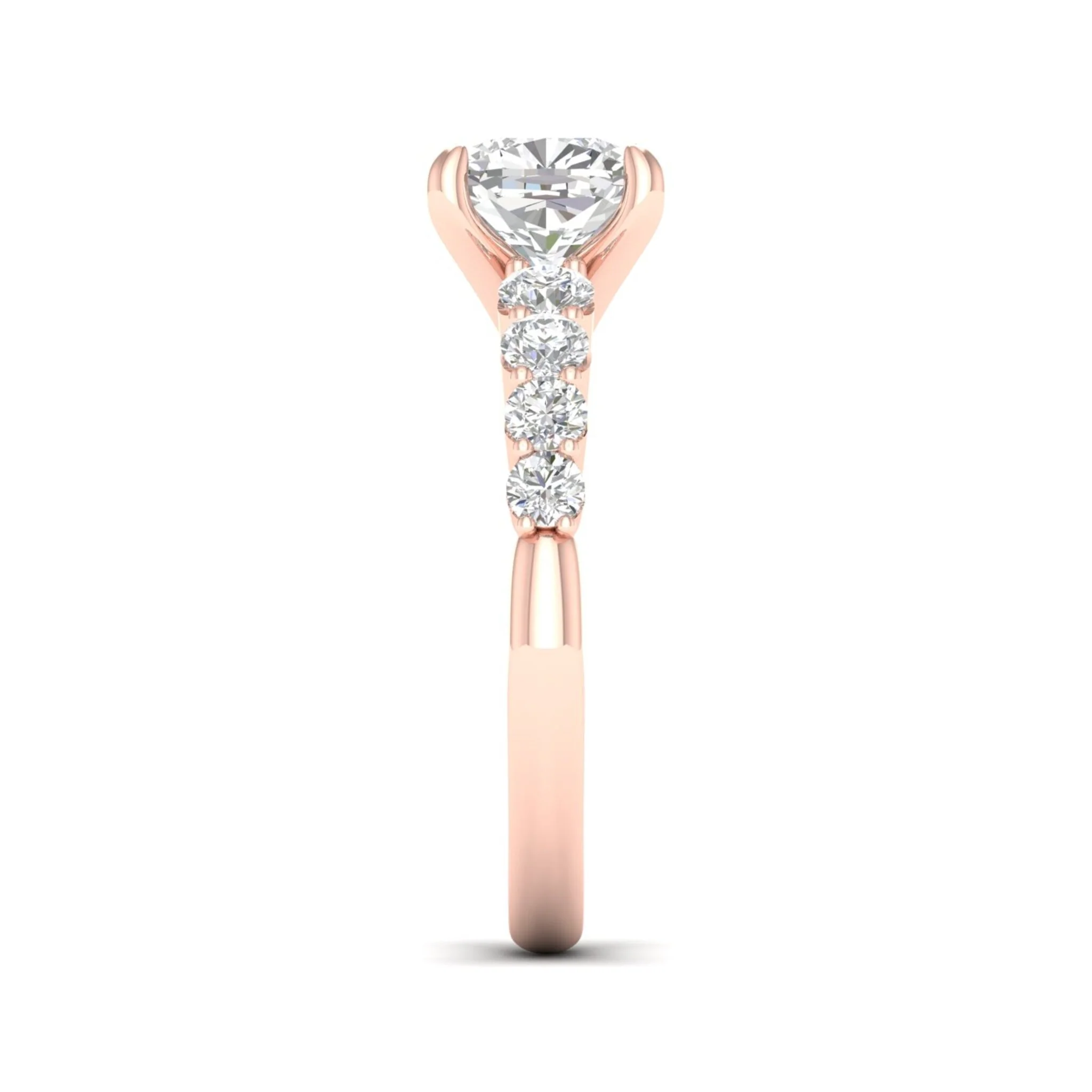 2 1/2 ctw Graduated Cushion Centre Engagement Ring - Image 11