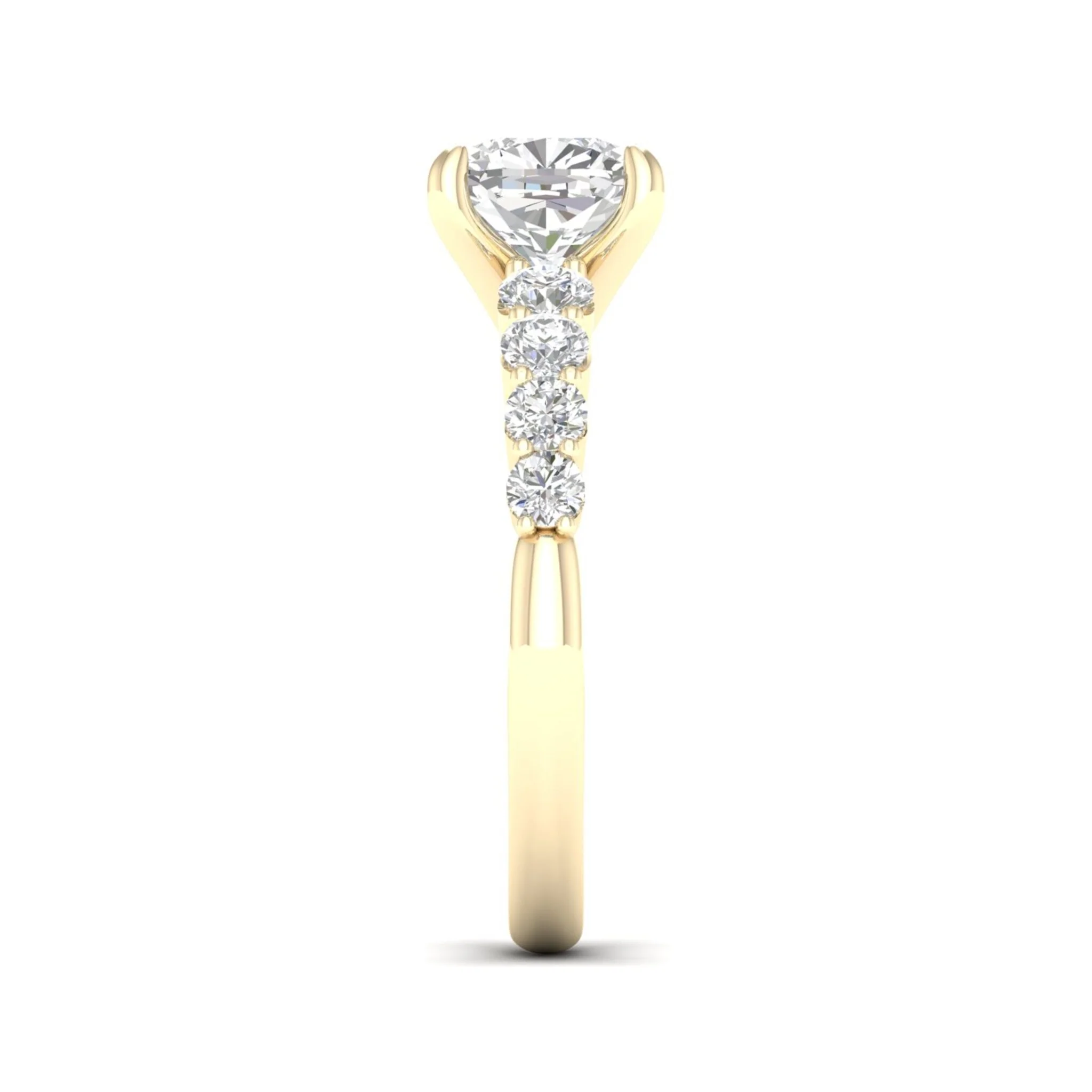 2 1/2 ctw Graduated Cushion Centre Engagement Ring - Image 3