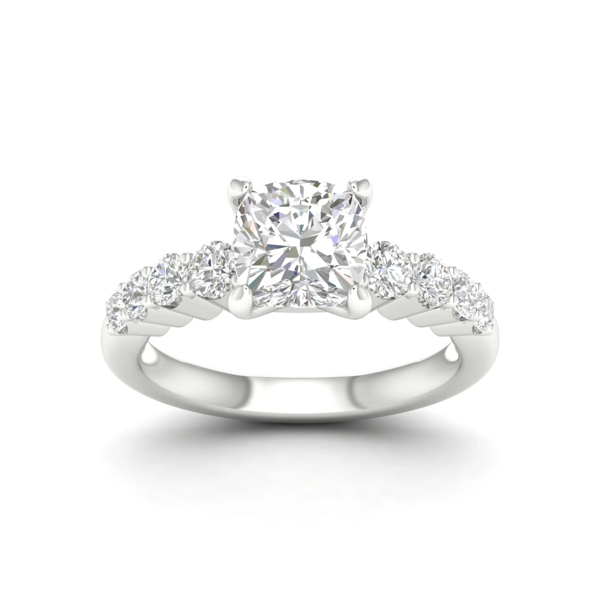 2 1/2 ctw Graduated Cushion Centre Engagement Ring - Image 5