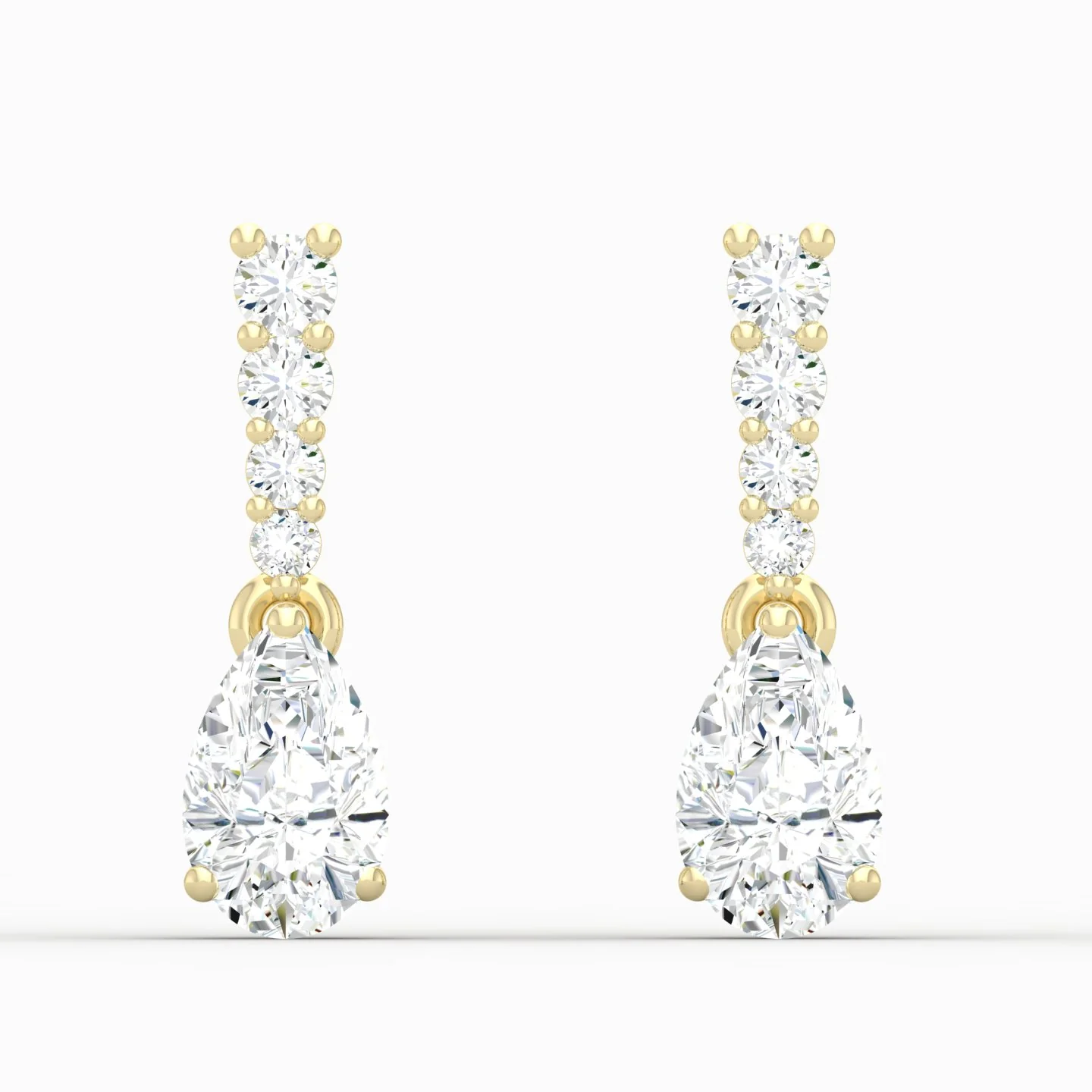 2 1/3 ctw Pear Drop Fashion Earring - Image 3