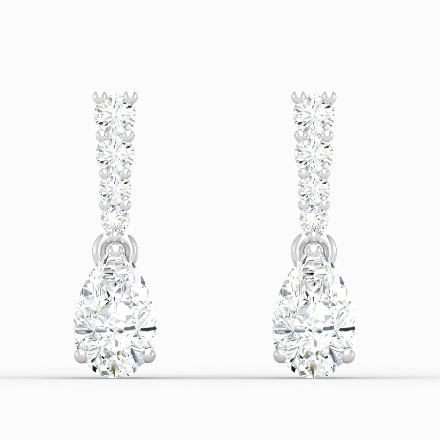 2 1/3 ctw Pear Drop Fashion Earring - Image 5