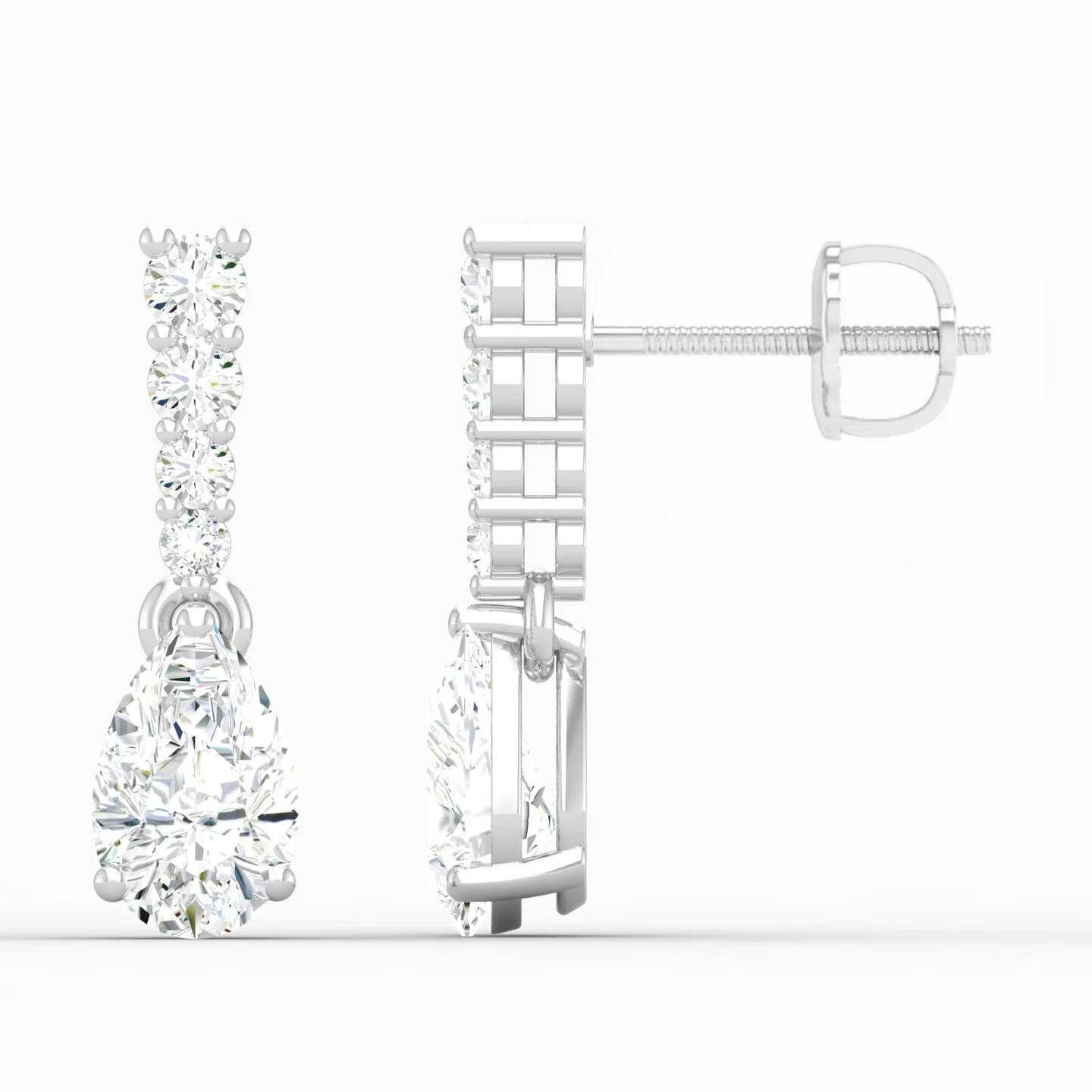 2 1/3 ctw Pear Drop Fashion Earring - Image 6