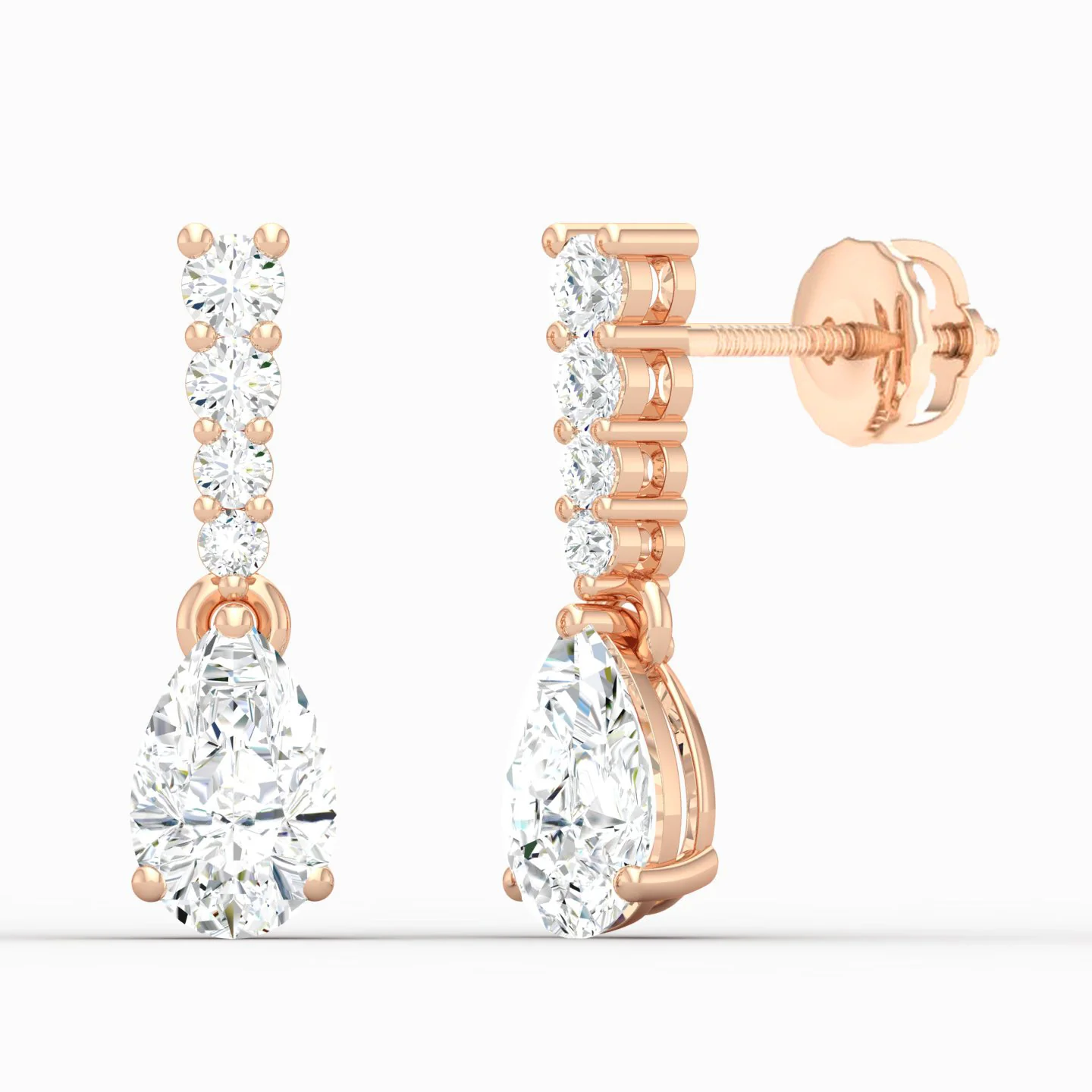 2 1/3 ctw Pear Drop Fashion Earring - Image 7