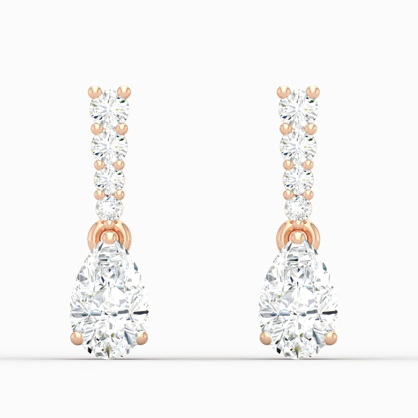 2 1/3 ctw Pear Drop Fashion Earring - Image 8