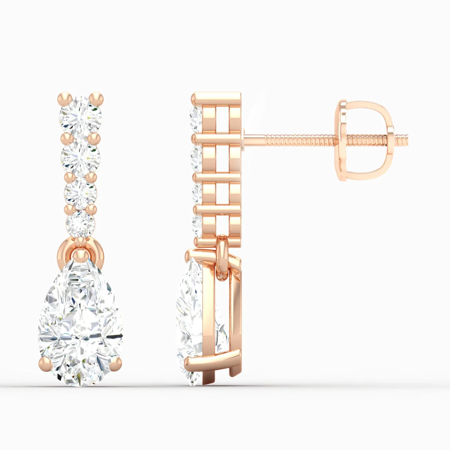 2 1/3 ctw Pear Drop Fashion Earring - Image 9