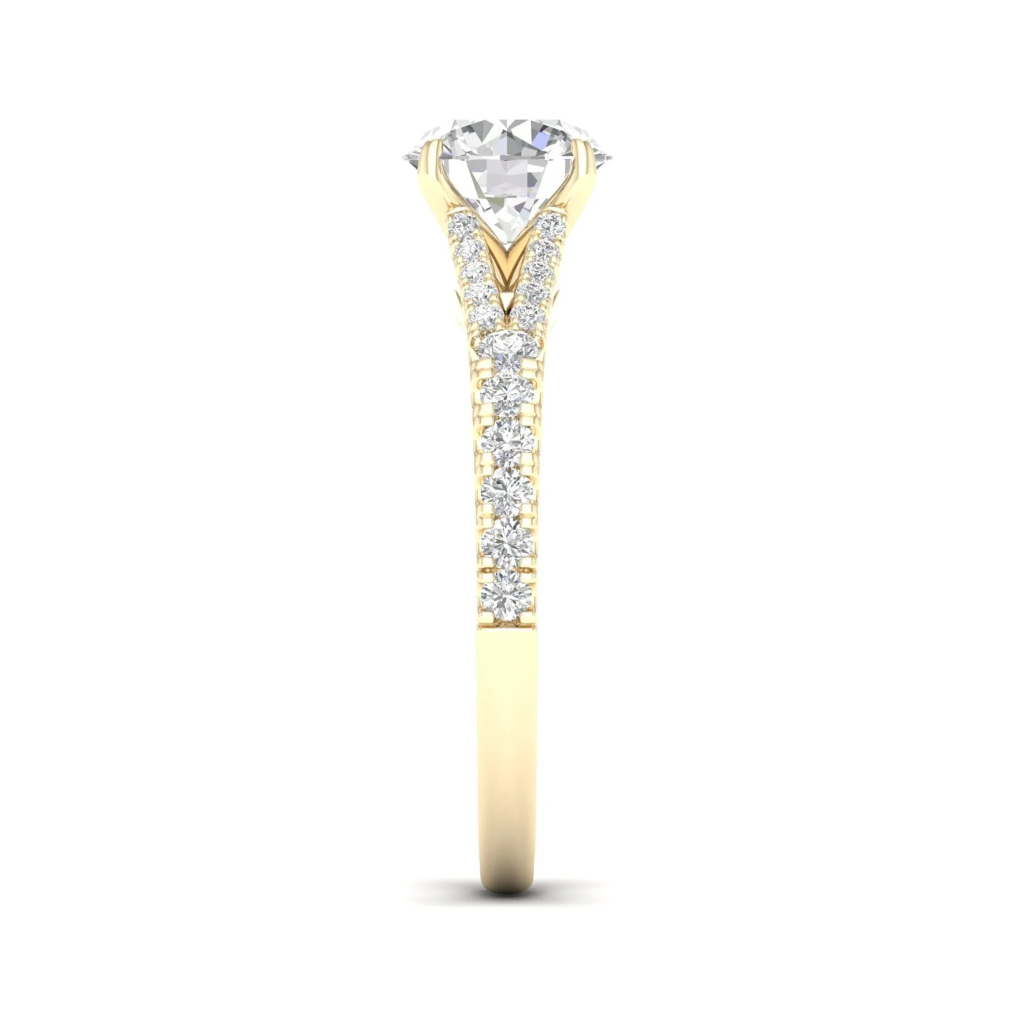 2 1/3 ctw Split Shank Engagement Ring - Image 3