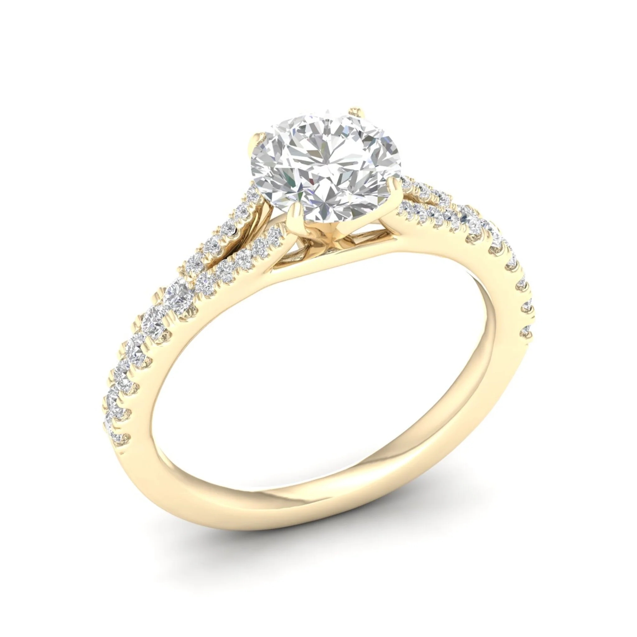 2 1/3 ctw Split Shank Engagement Ring - Image 4