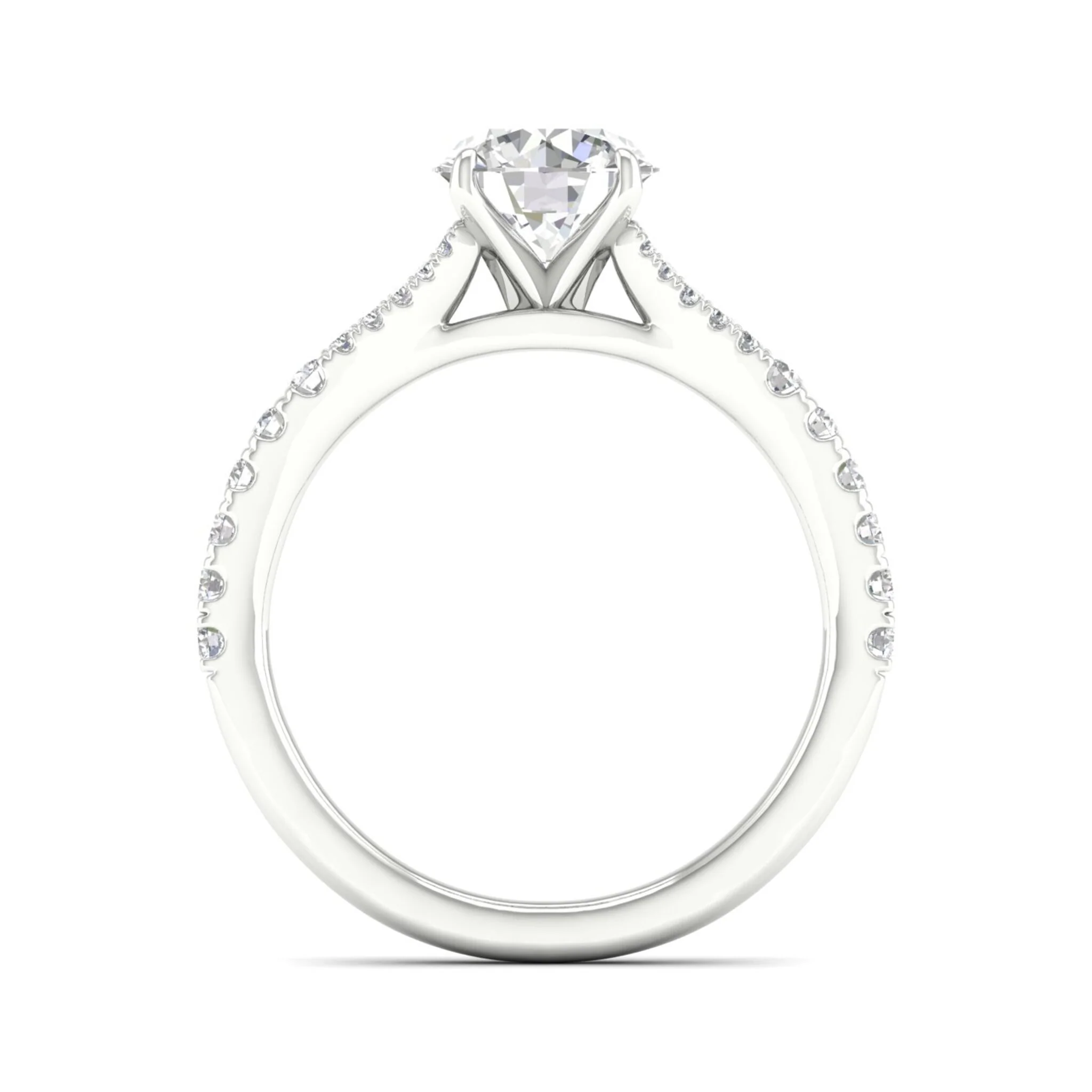 2 1/3 ctw Split Shank Engagement Ring - Image 6