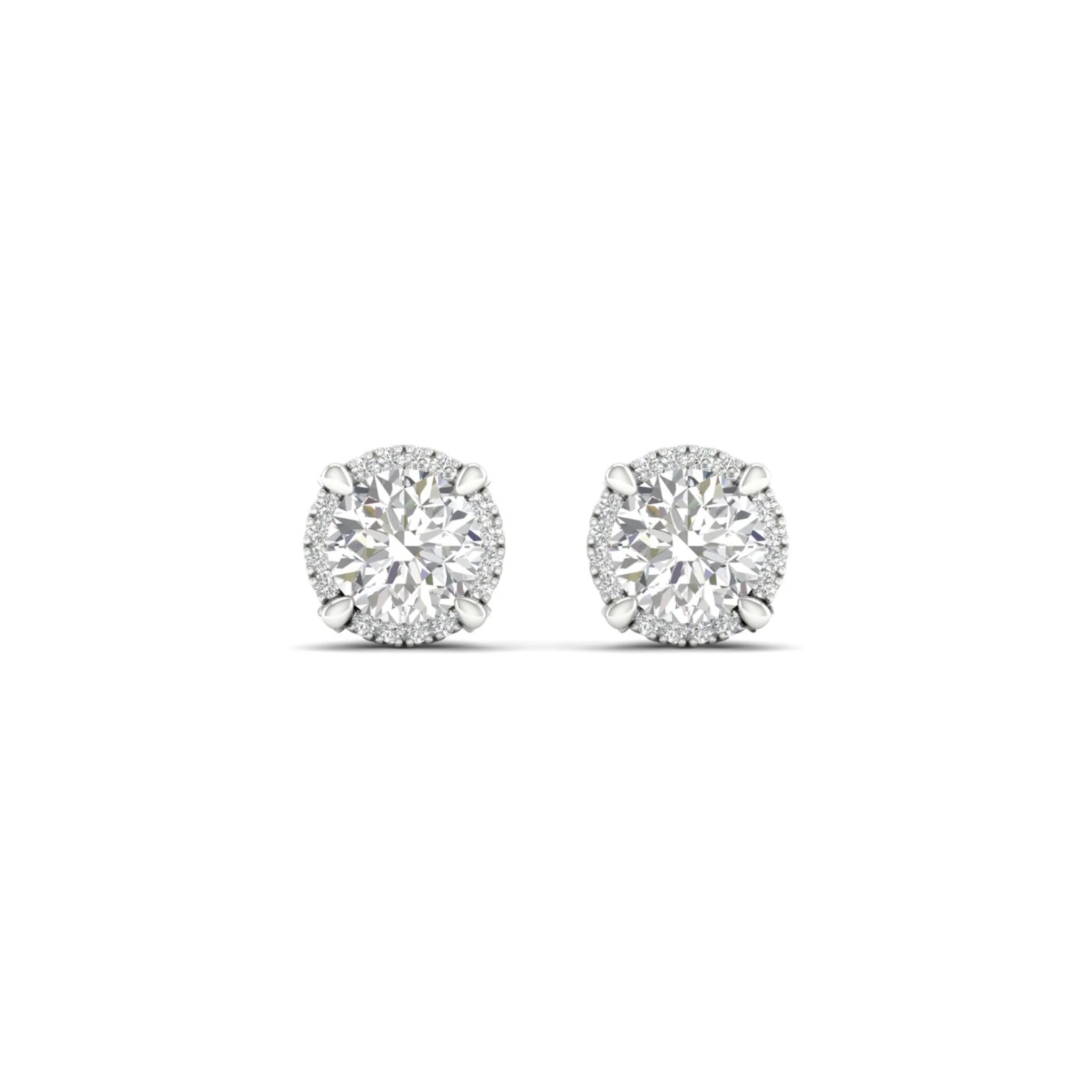 2 1/4 ctw Round Halo Stud Earring - Image 6