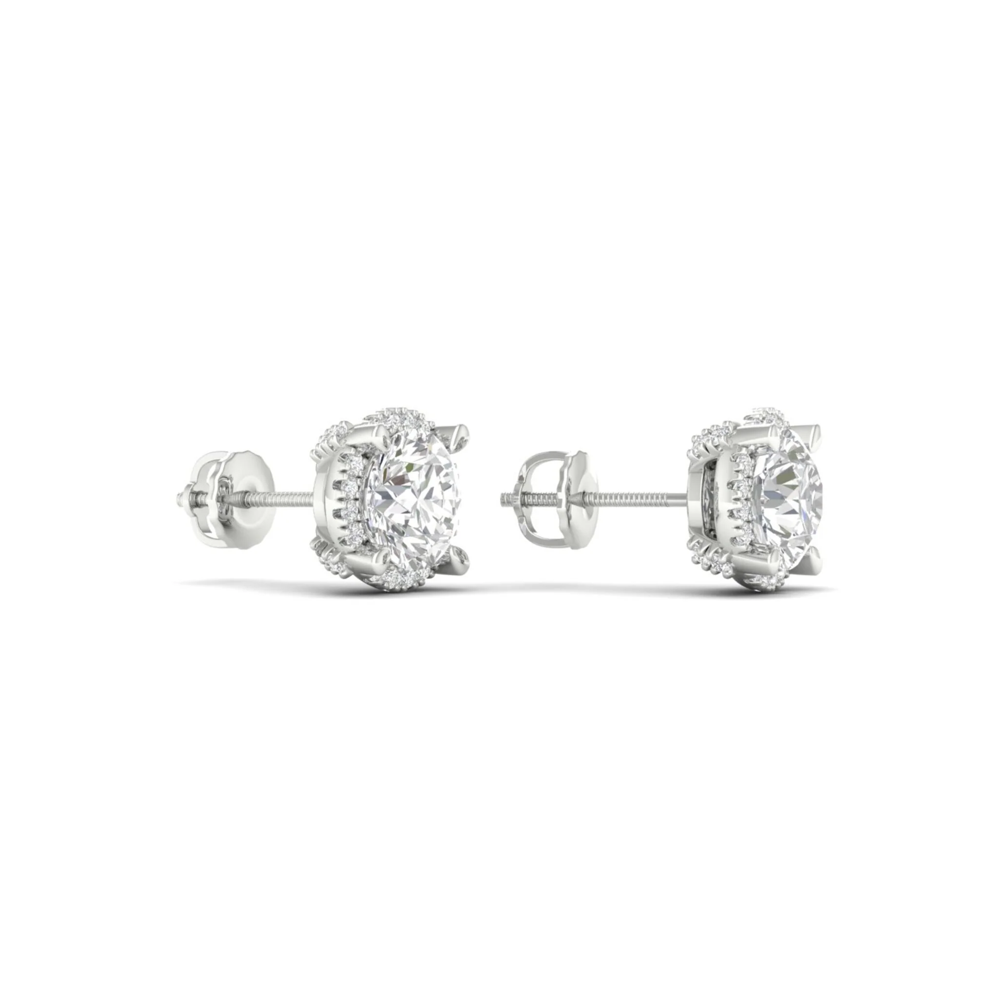 2 1/4 ctw Round Halo Stud Earring - Image 8