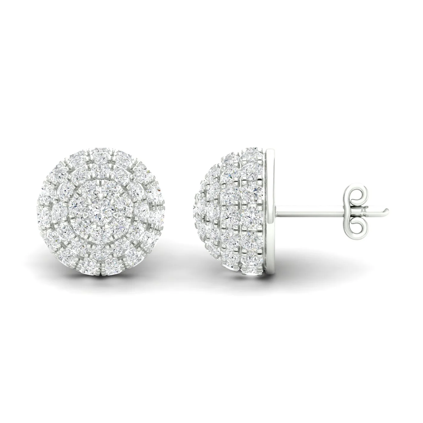 2 1/8 Ctw Dome Fashion Ear Stud - Image 5