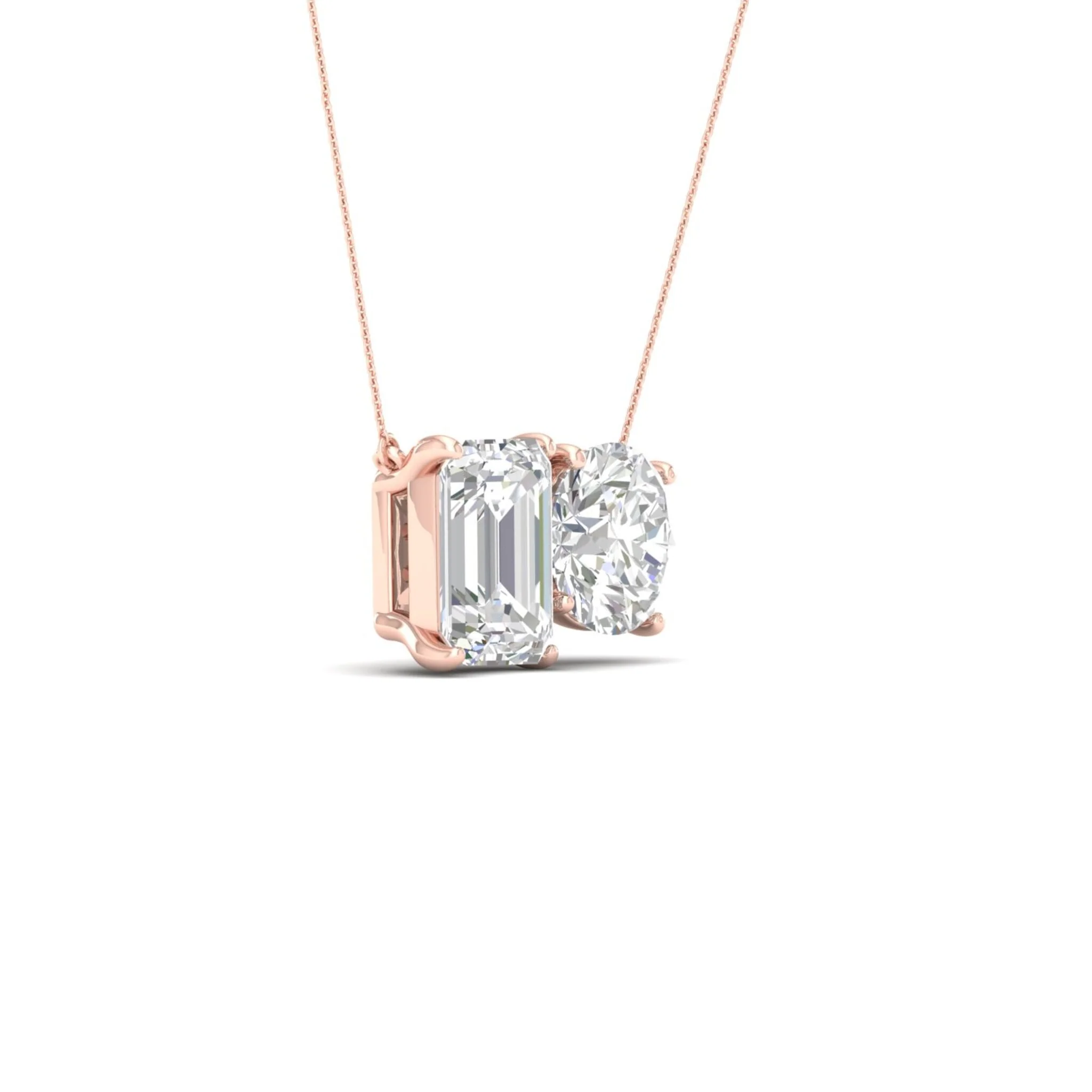 2 3/4 ctw Round Emerald Noi Pendant - Image 4