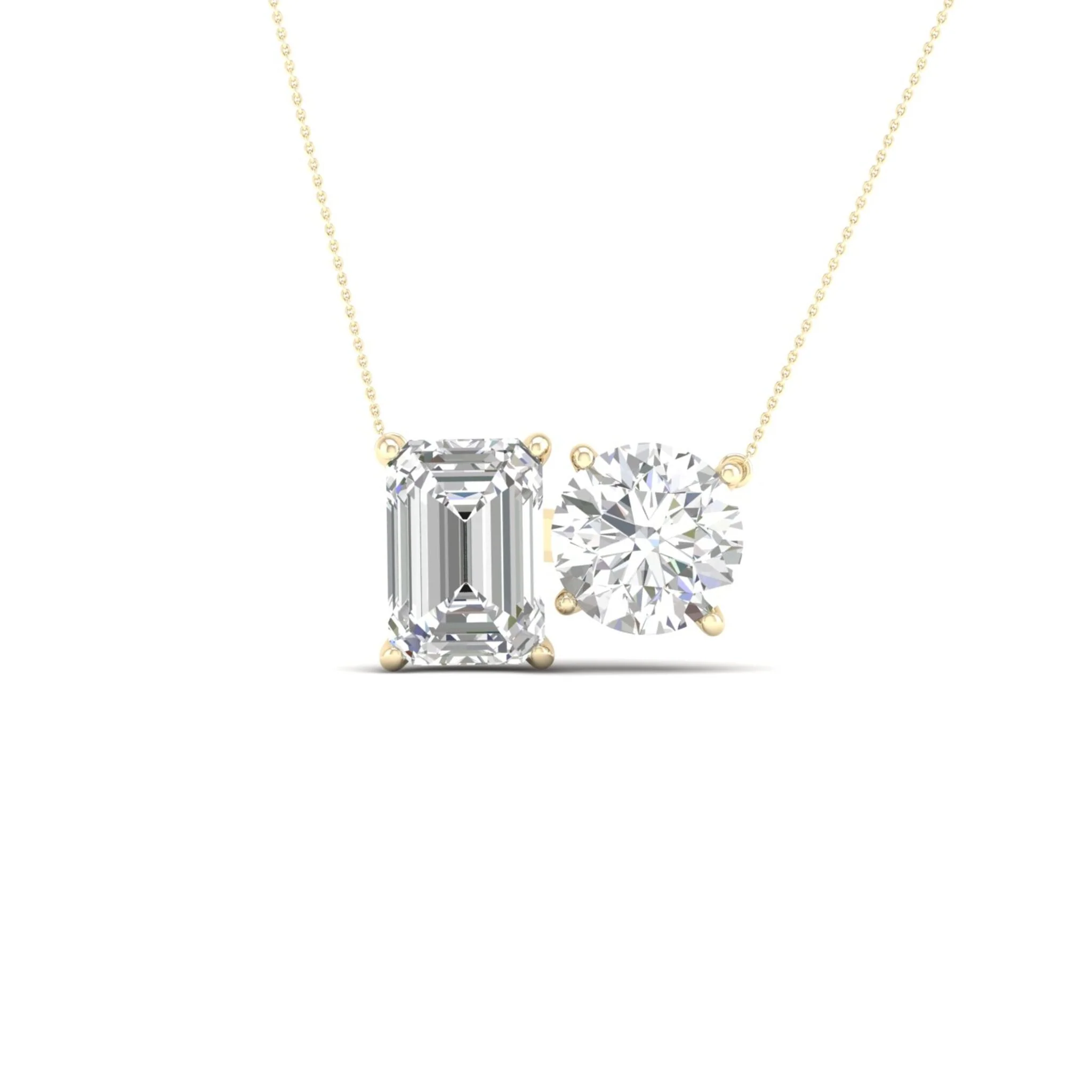 2 3/4 ctw Round Emerald Noi Pendant - Image 9